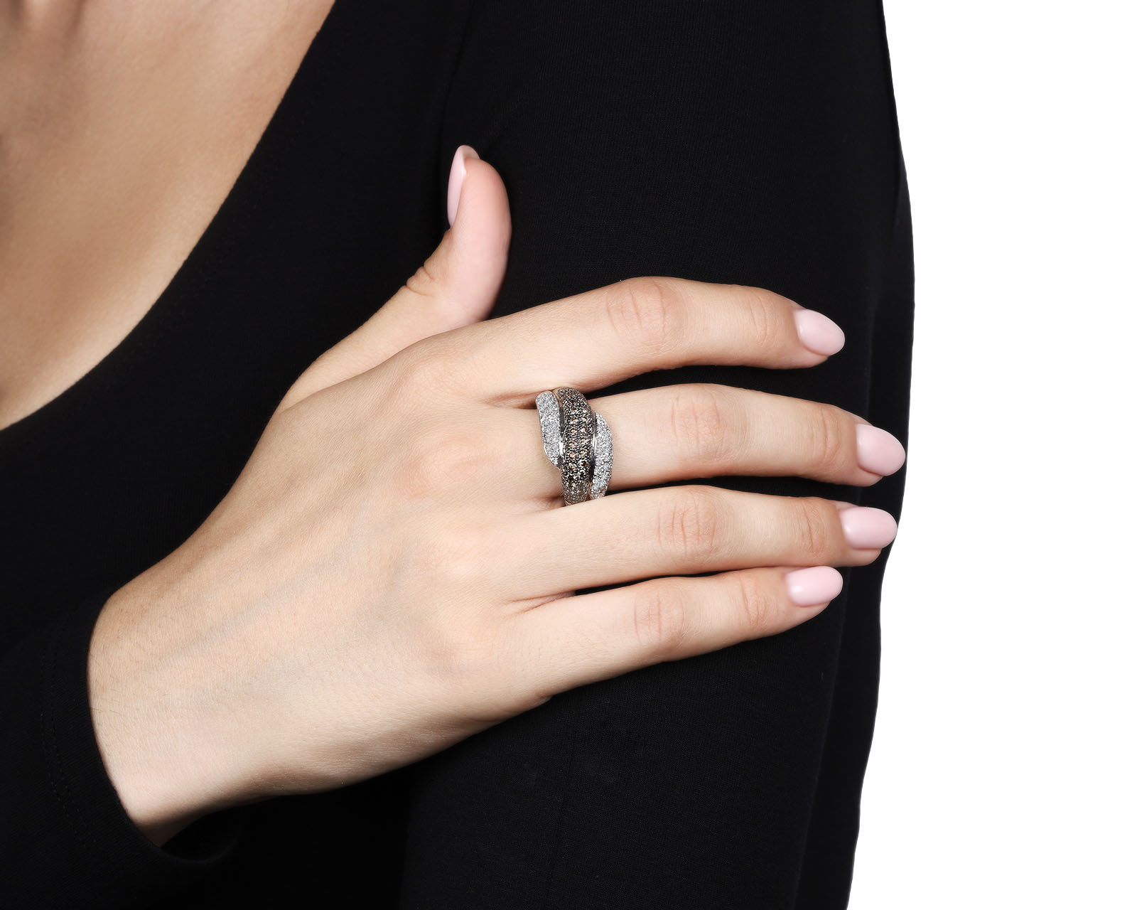Восхитительное золотое кольцо с бриллиантами 1.74ct