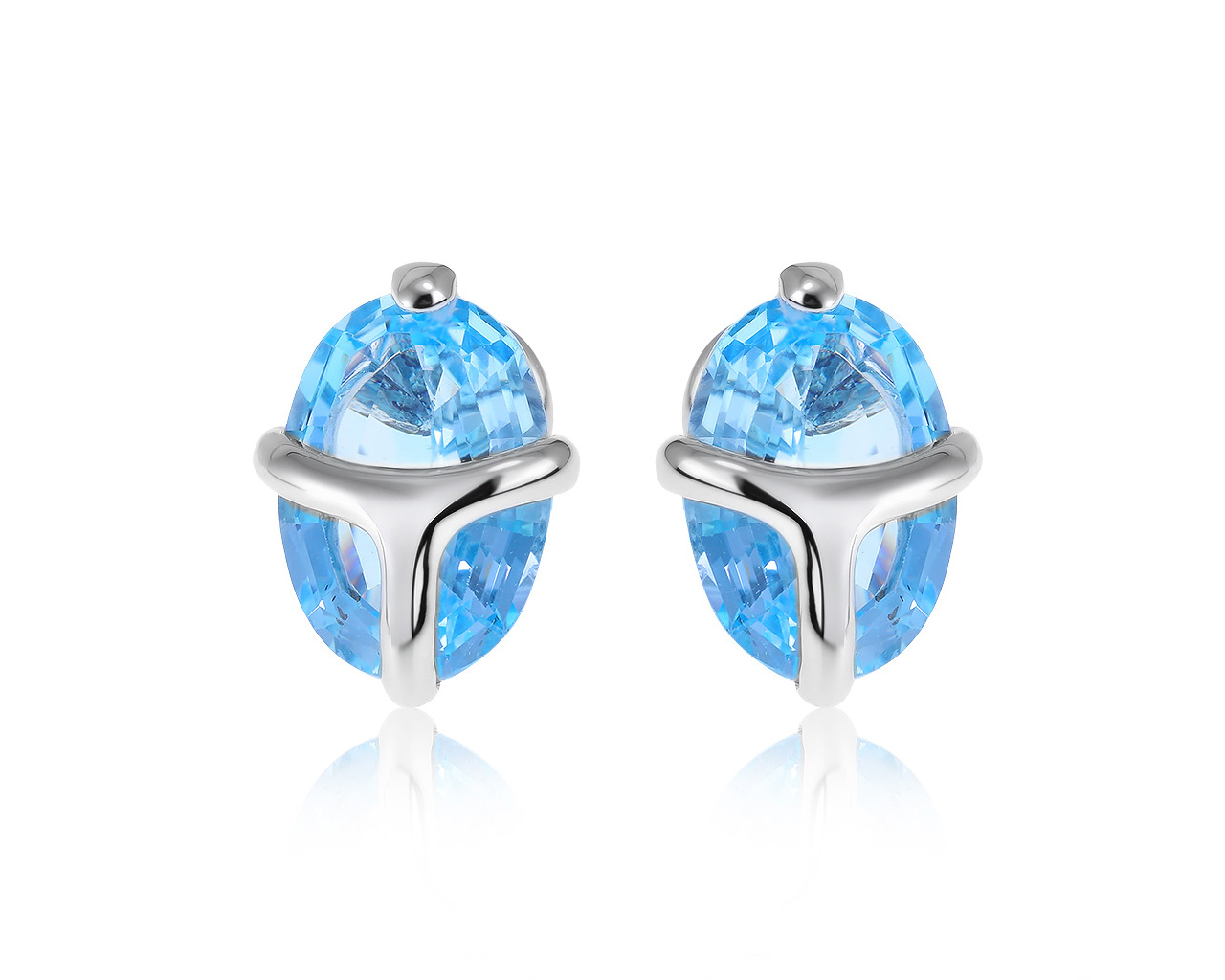 Оригинальные золотые серьги с топазами 11.38ct Anfora 050221/8 Оригинальные золотые серьги с топазами 11.38ct Anfora 050221/8