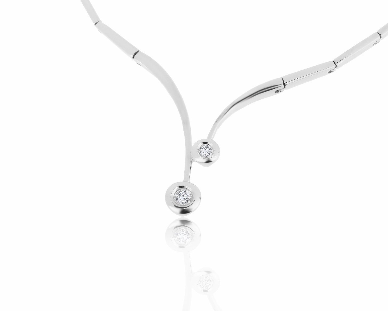 Оригинальное золотое колье с бриллиантами 0.15ct Damiani 120916/13