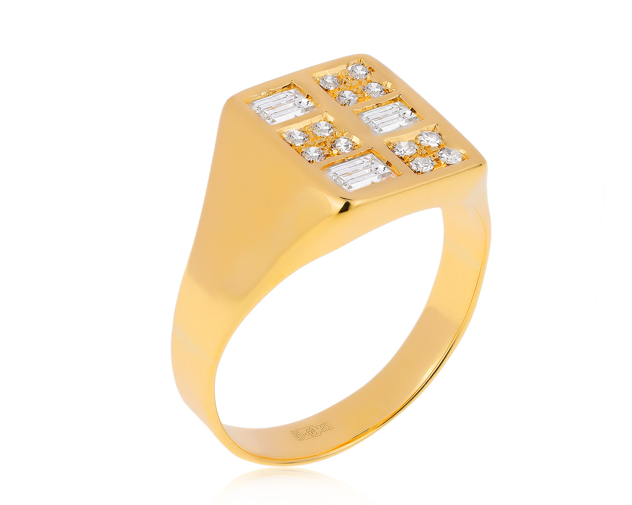 Достойное золотое кольцо с бриллиантами 0.68ct 071020/4