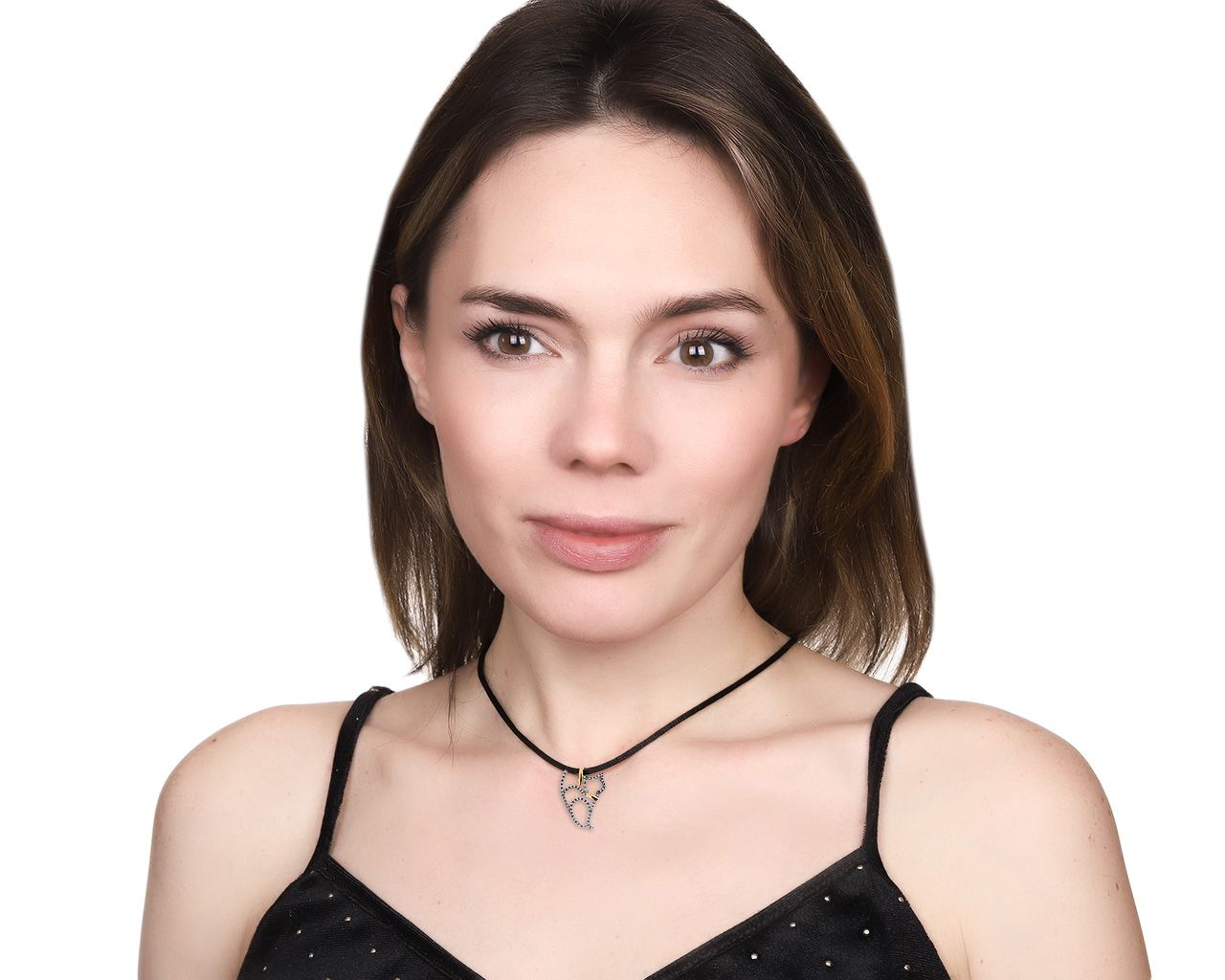 Стильный золотой кулон с бриллиантами 0.20ct