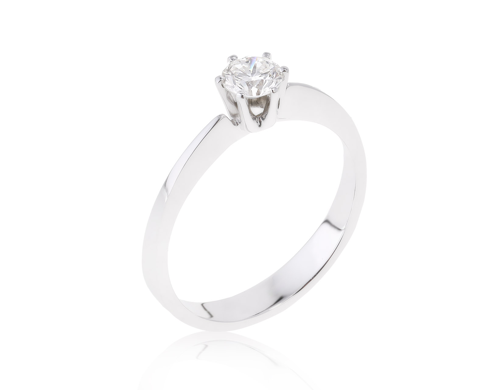 Богатое золотое кольцо с бриллиантом 0.44ct 121022/7