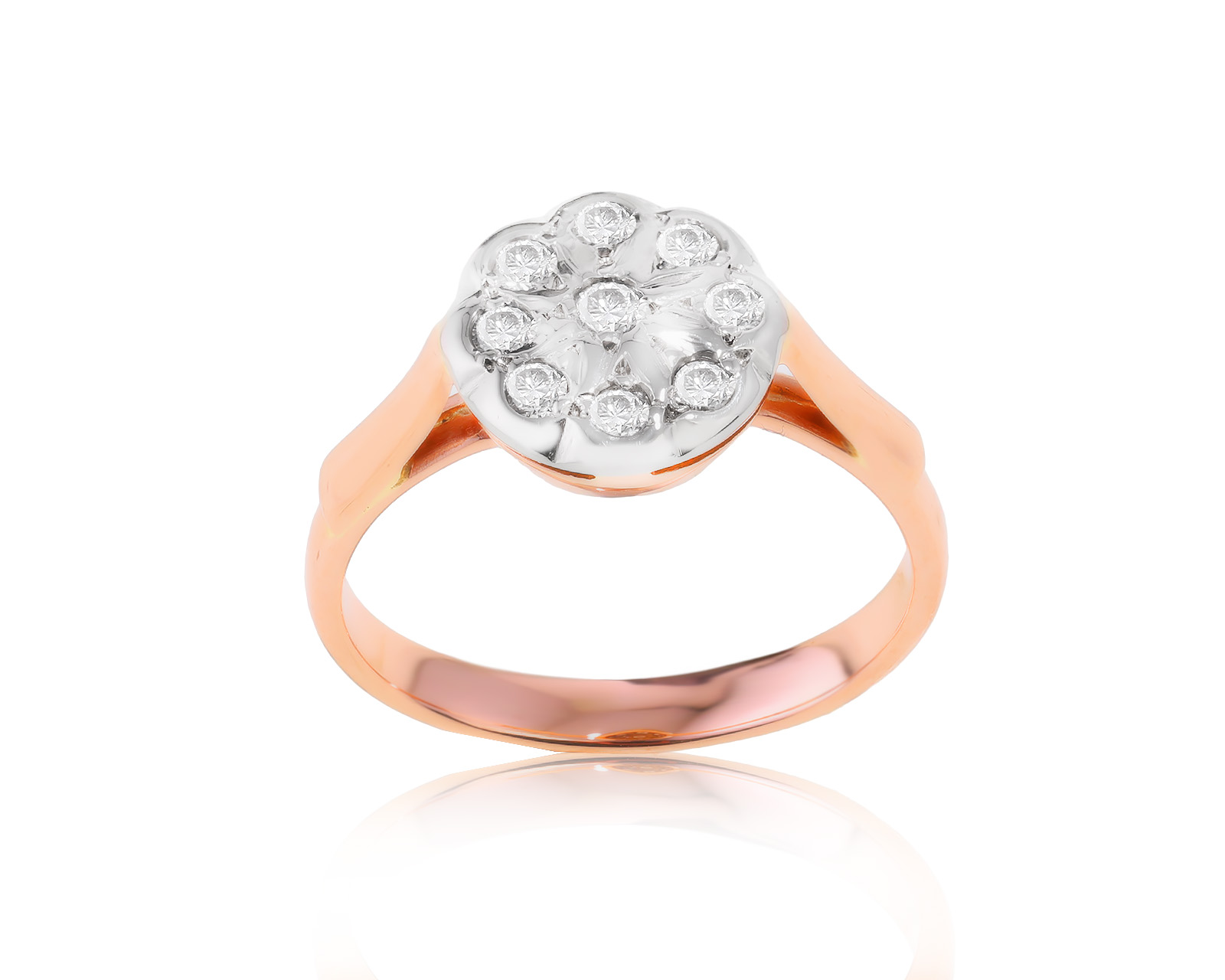 Золотое кольцо с бриллиантами 0.18ct СССР 170124/8