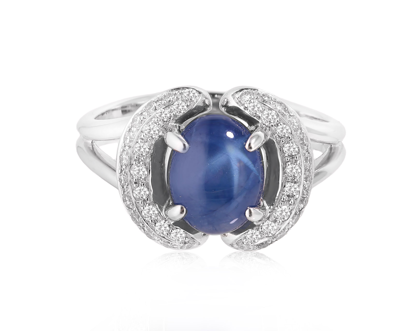 Оригинальное золотое кольцо со звездчатым сапфиром 3.12ct Maxim Demidov 280425/КМ186 Оригинальное золотое кольцо со звездчатым сапфиром 3.12ct Maxim Demidov 280425/КМ186