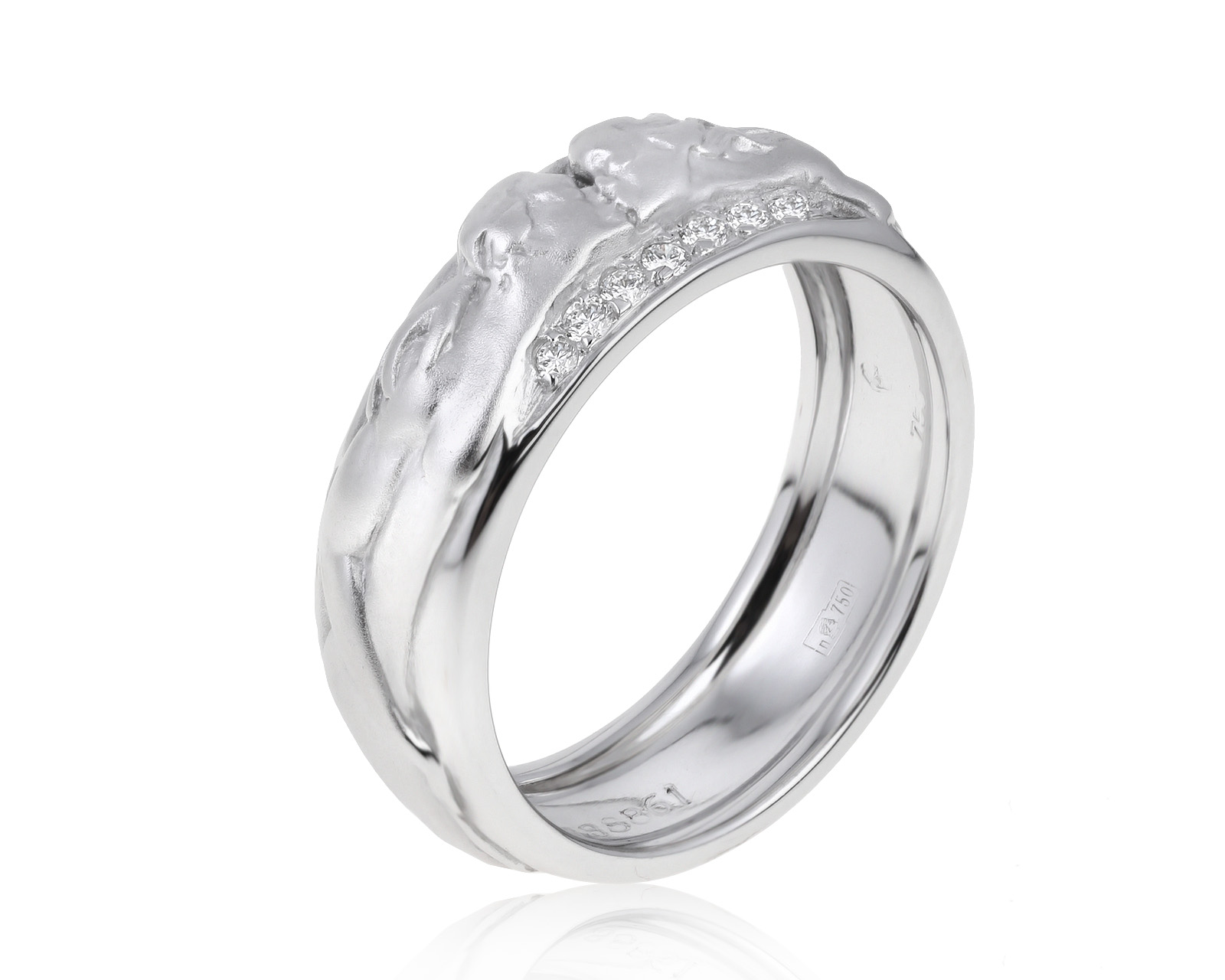 Оригинальное золотое кольцо с бриллиантами 0.07ct Carrera y Carrera Promesa 050621/1