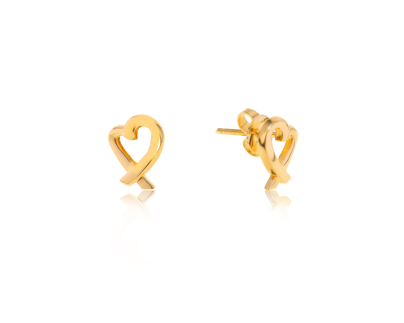 Оригинальные золотые серьги Tiffany&Co Paloma Picasso Loving Heart 000006/00