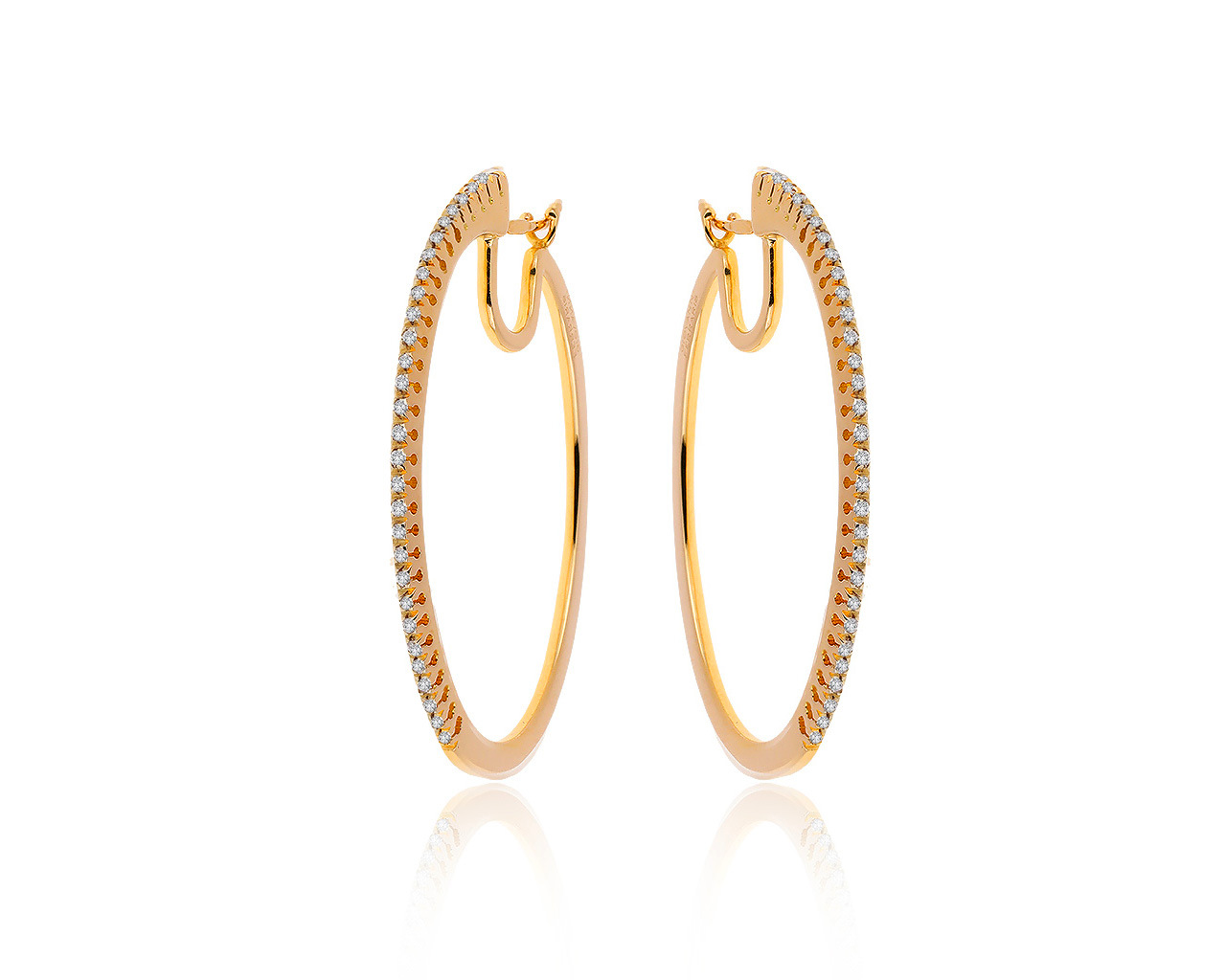 Оригинальные золотые серьги с бриллиантами 0.30ct Giovanni Ferraris 030620/2