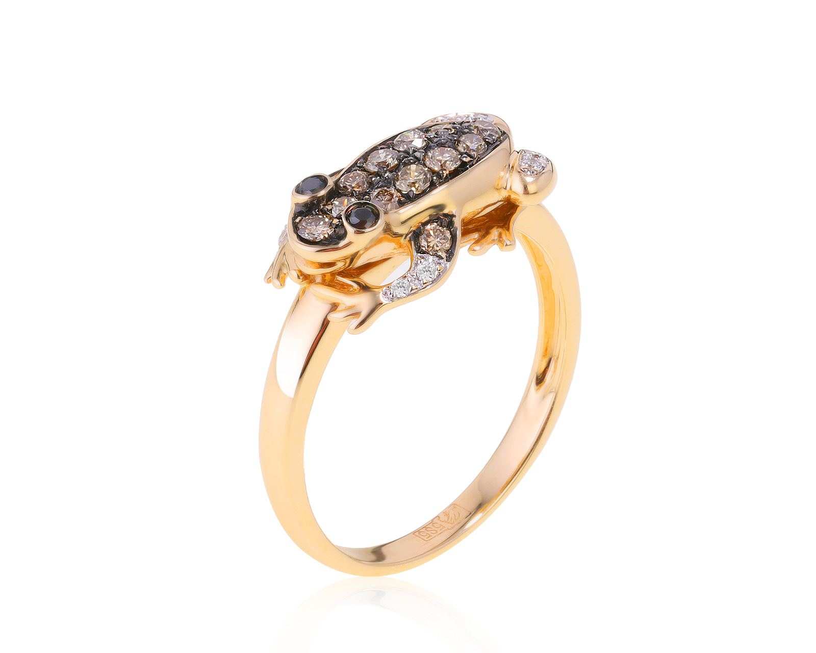 Модное золотое кольцо с бриллиантами 0.34ct 191021/8