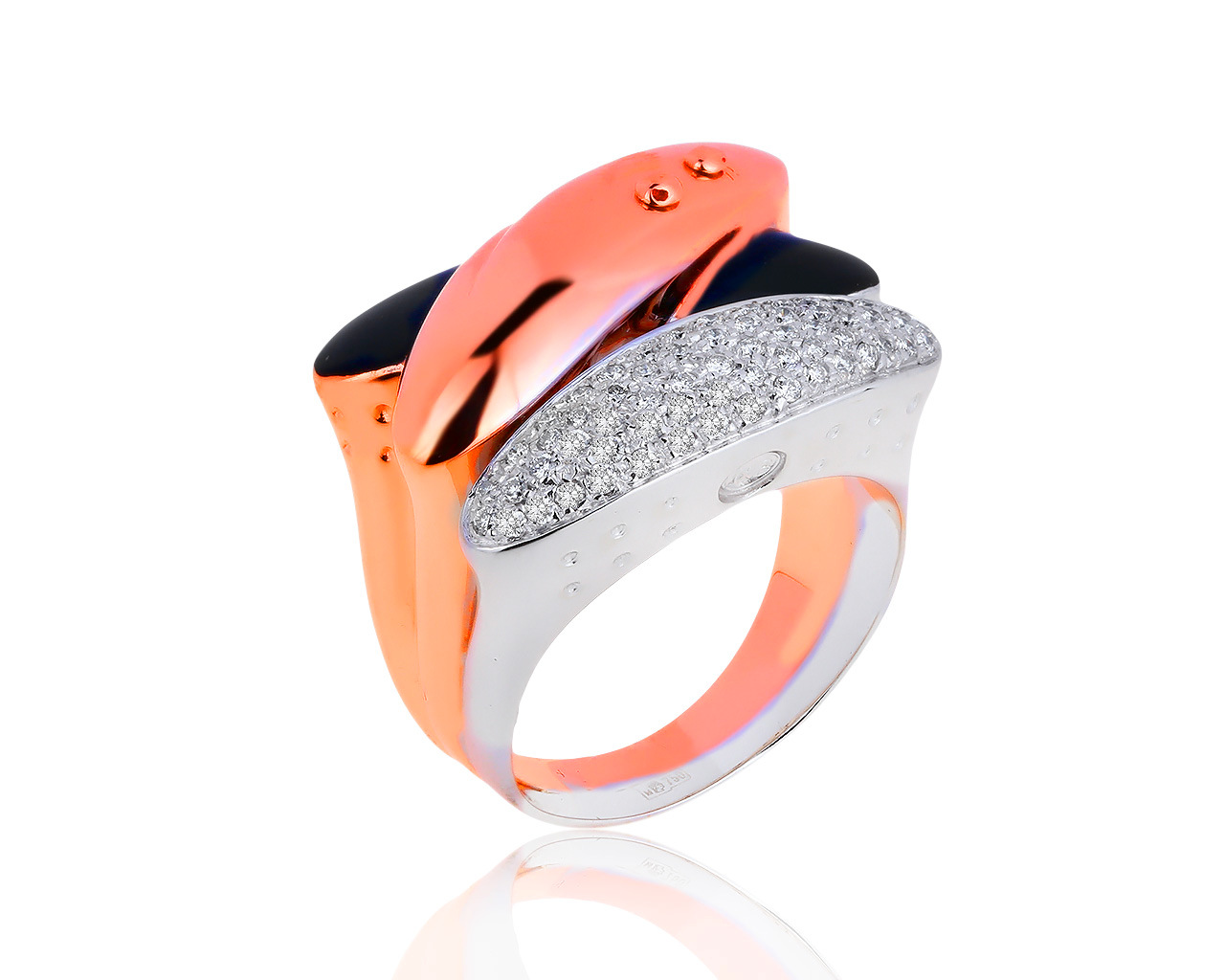 Оригинальное золотое кольцо с бриллиантами 0.37ct Nouvelle Bague 271119/2