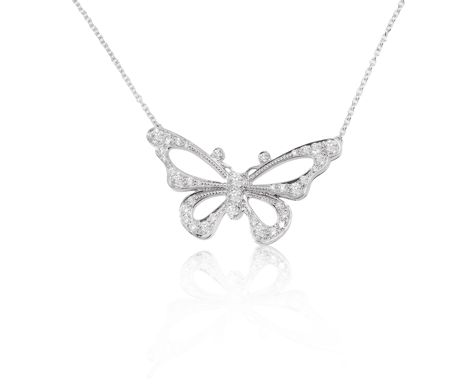 Оригинальное платиновое колье Tiffany&Co Butterfly 150722/5 Оригинальное платиновое колье Tiffany&Co Butterfly 150722/5