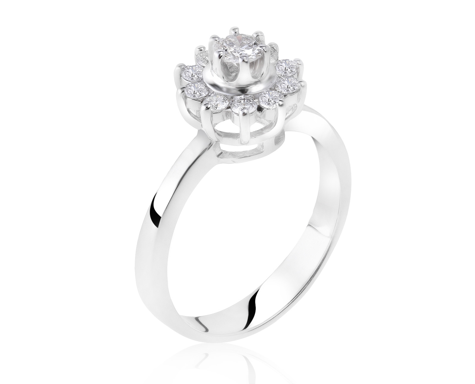 Оригинальное золотое кольцо с бриллиантами 0.48ct ЭПЛ Якутские бриллианты 070721/1