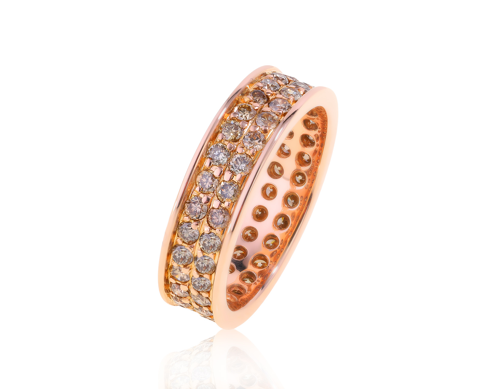 Итальянское золотое кольцо с бриллиантами 2.61ct