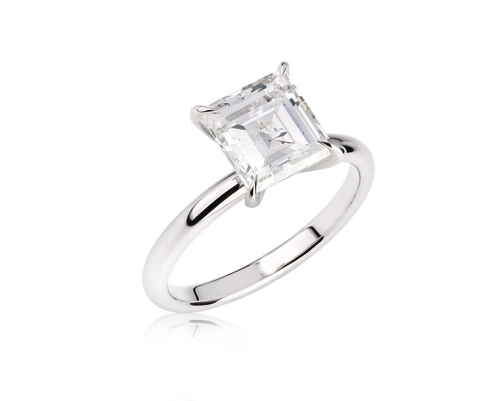 Платиновое кольцо с бриллиантами 2.60ct 210526/Б299