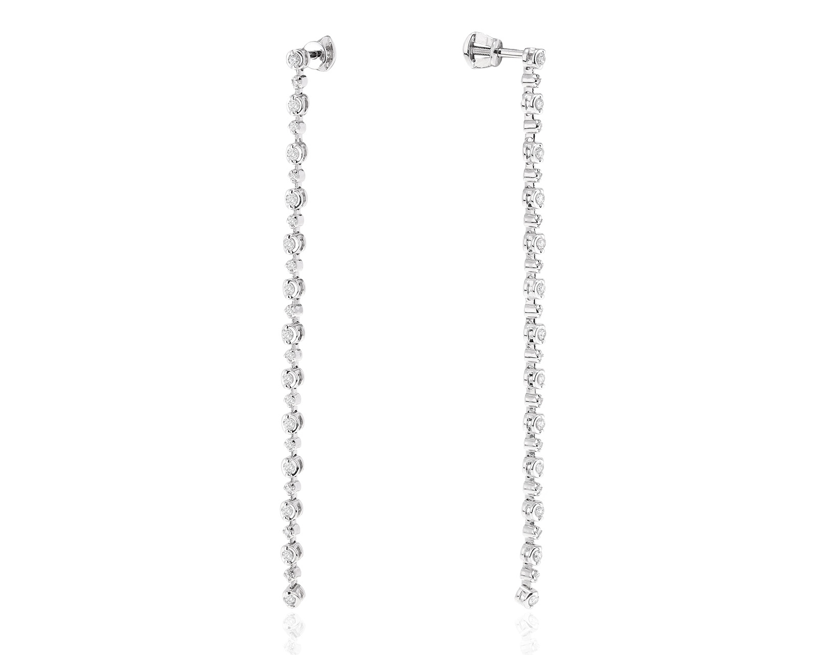 Лаконичные золотые серьги с бриллиантами 0.59ct 271022/7