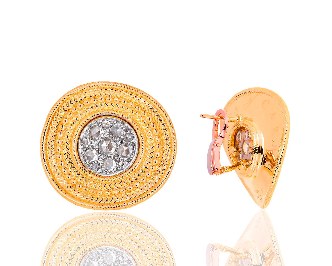 Золотые серьги с бриллиантами 1.20ct Carrera y Carrera Ruedo 200918/13 Золотые серьги с бриллиантами 1.20ct Carrera y Carrera Ruedo 200918/13