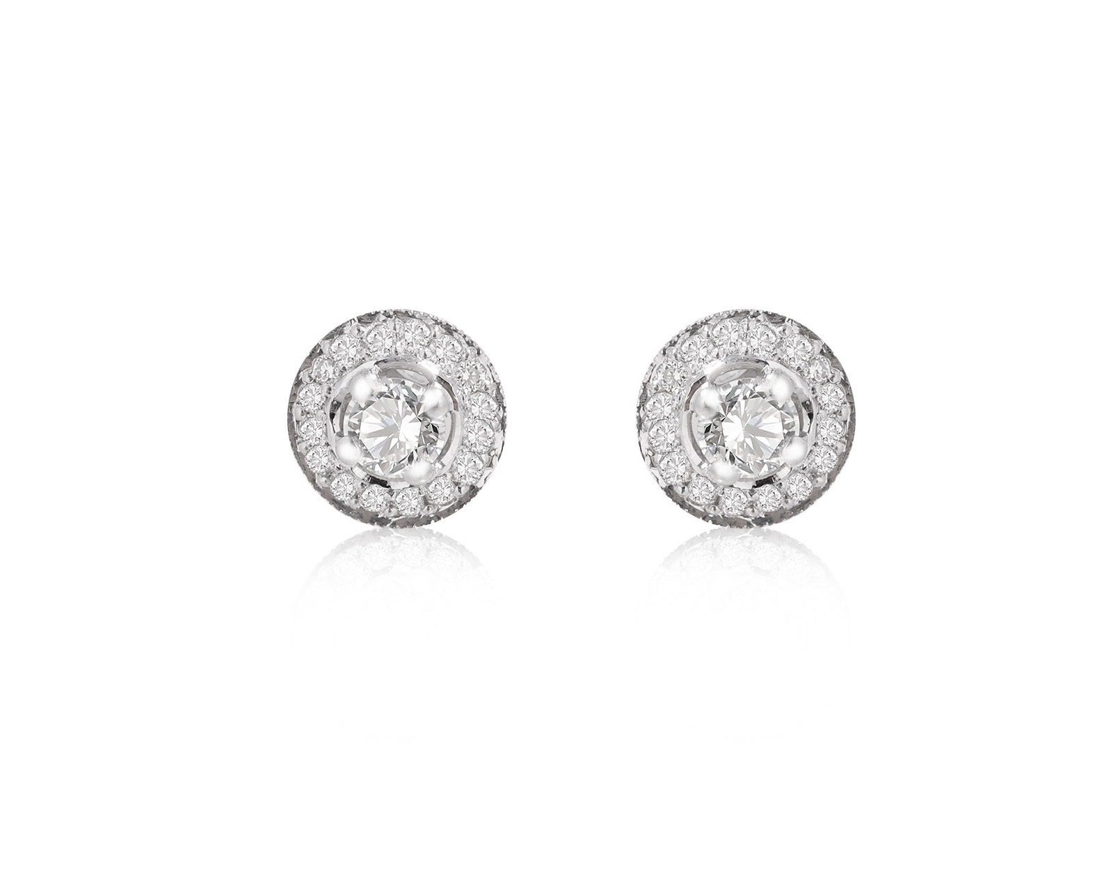 Золотые серьги с бриллиантами 0.59ct 251224/2 Золотые серьги с бриллиантами 0.59ct 251224/2