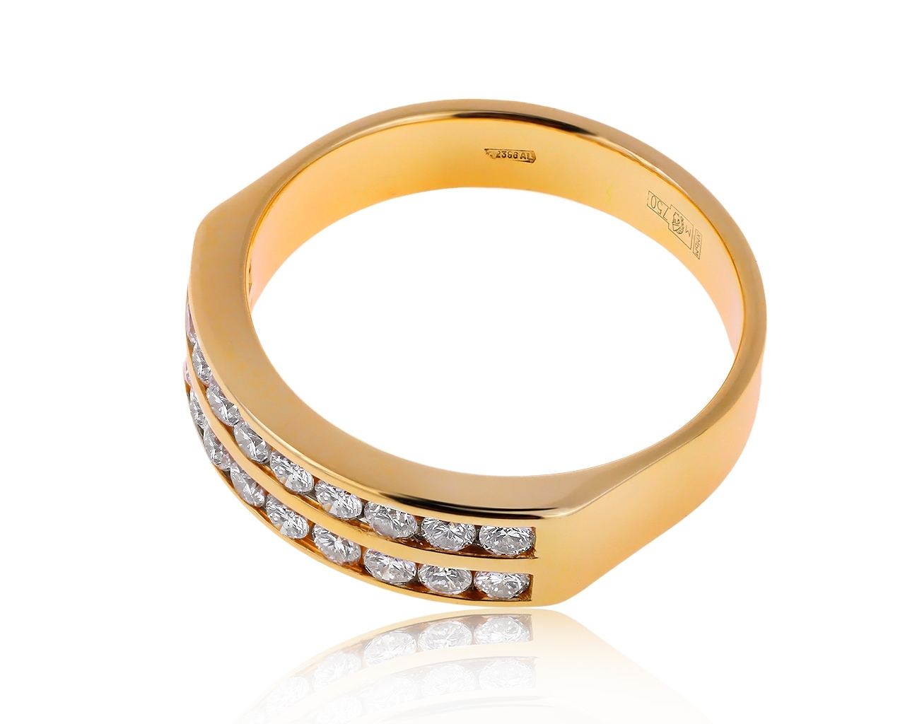 Оригинальное золотое кольцо с бриллиантами 0.50ct Ravenni Oromec