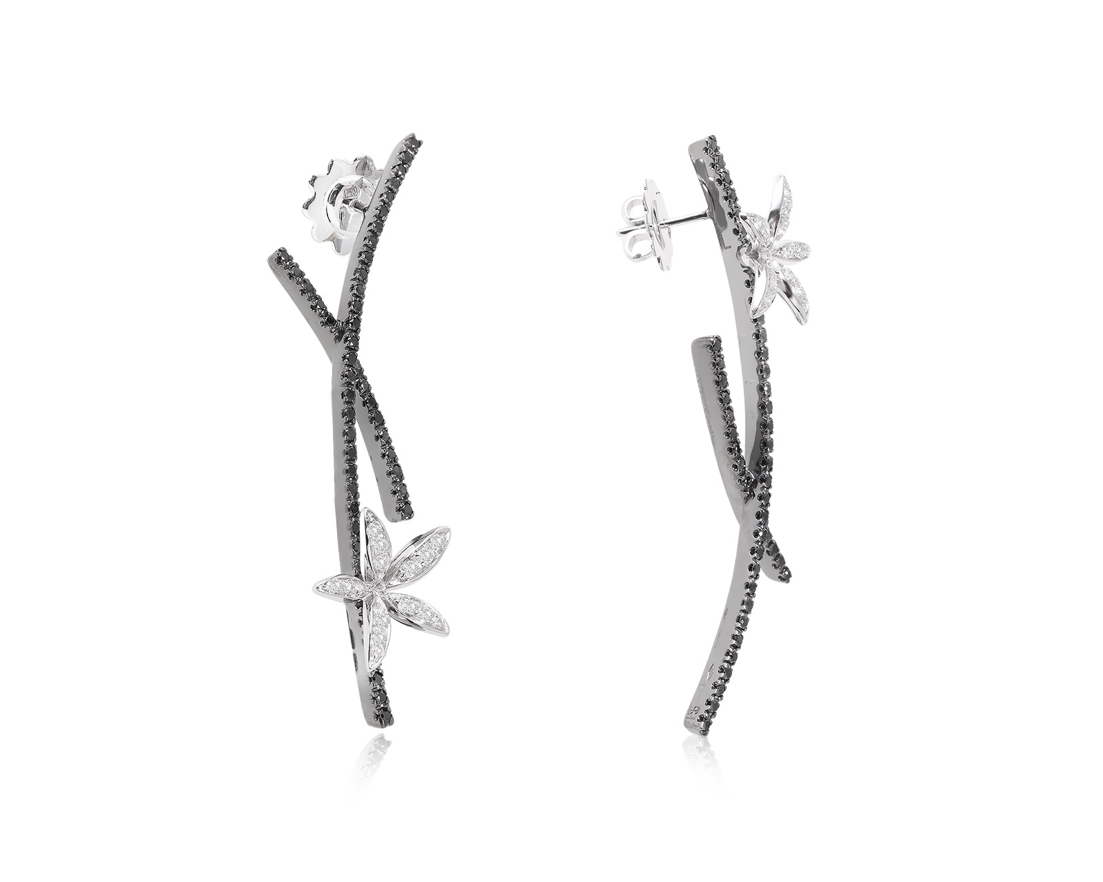 Оригинальные золотые серьги с бриллиантами 0.78ct Stefan Hafner 181223/2