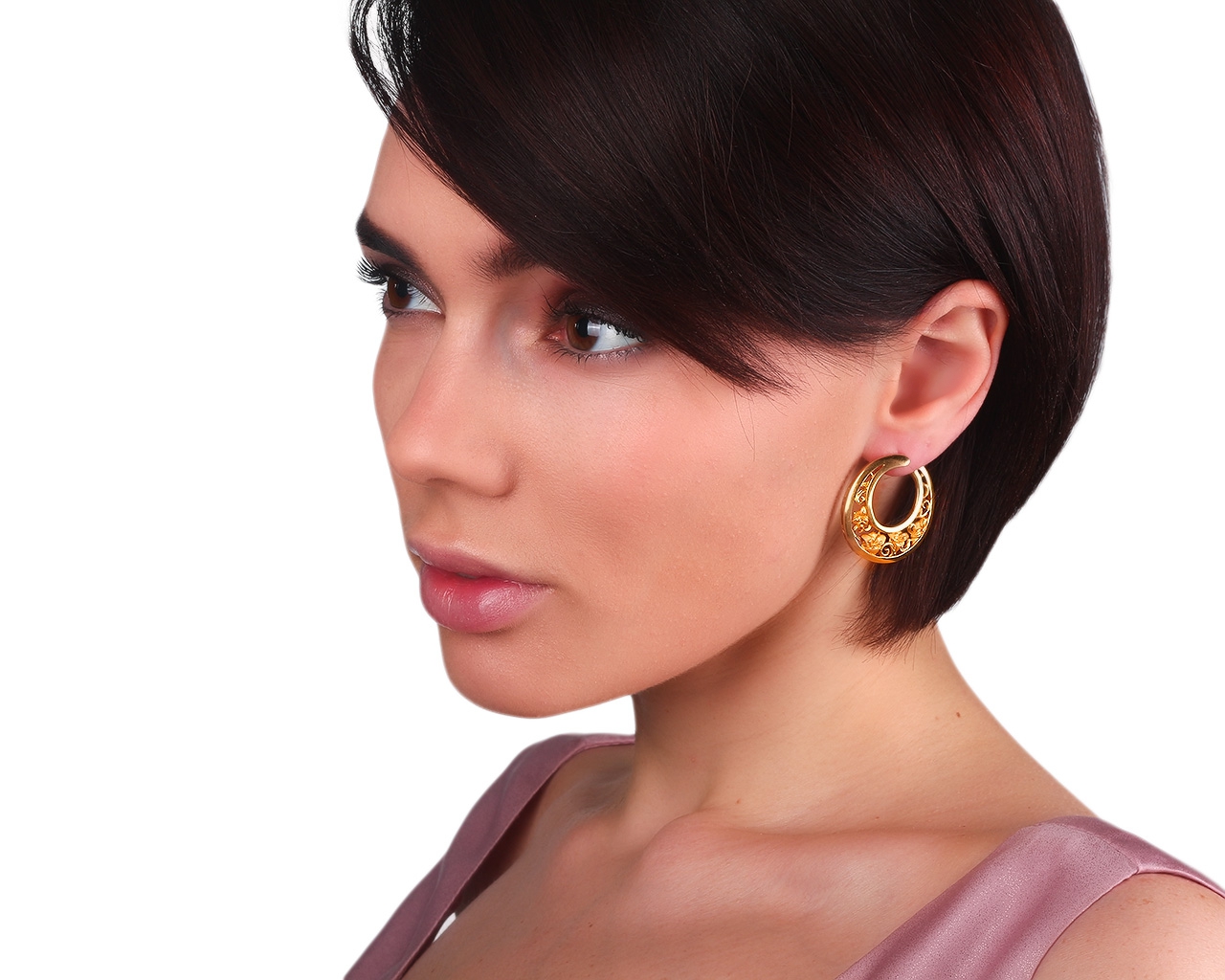 Модные золотые серьги Carrera y Carrera Jazmin