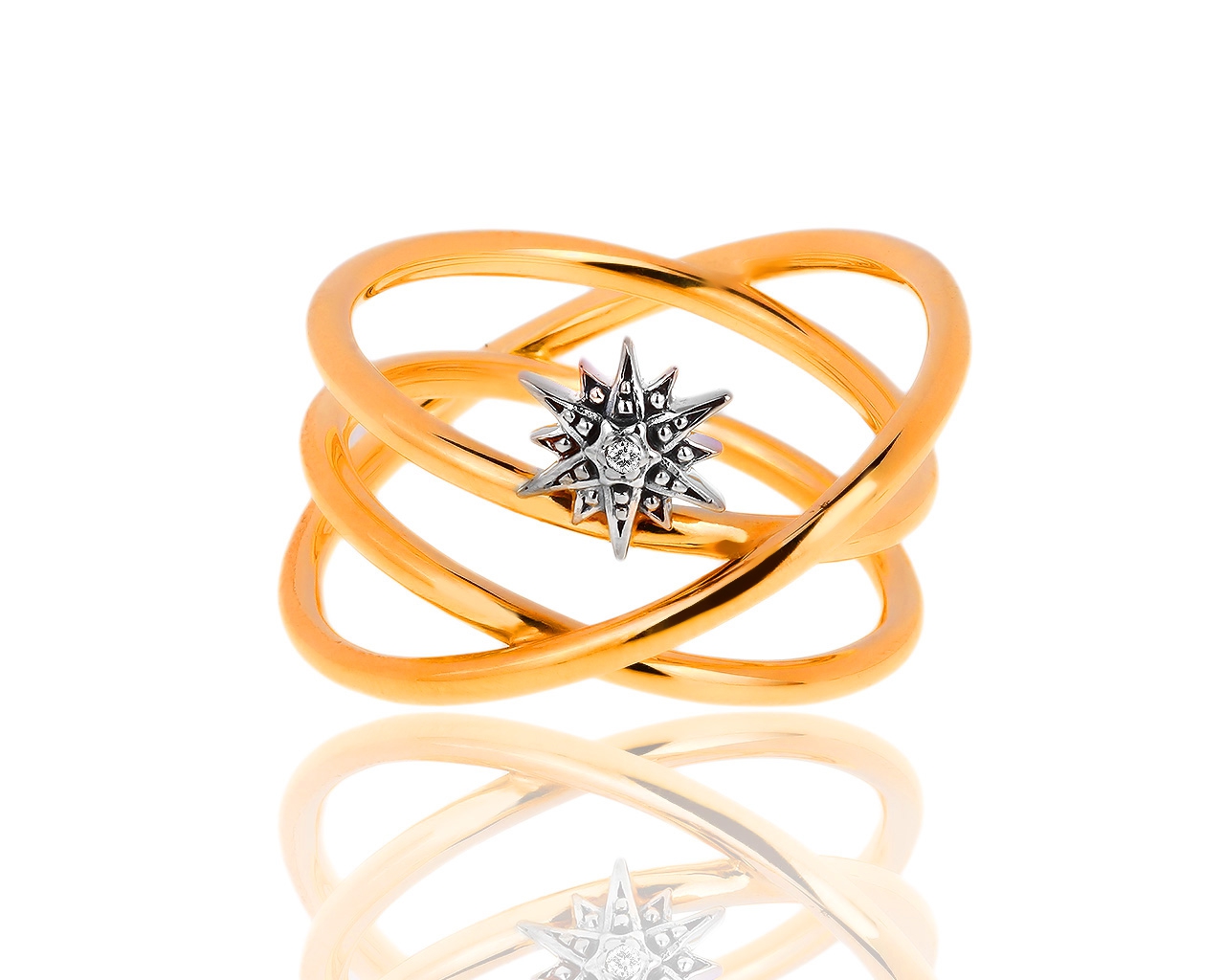 Элегантное золотое кольцо с бриллиантом H.Stern Stars 090818/10