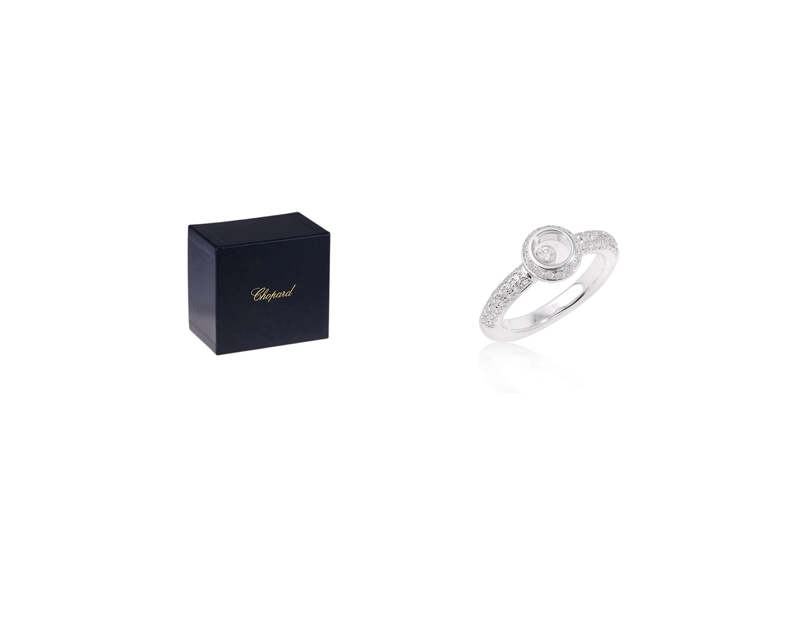 Оригинальное золотое кольцо с бриллиантами 0.56ct Chopard