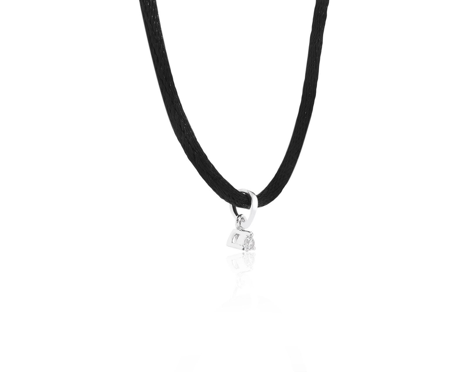 Миниатюрный золотой кулон с бриллиантом 0.07ct