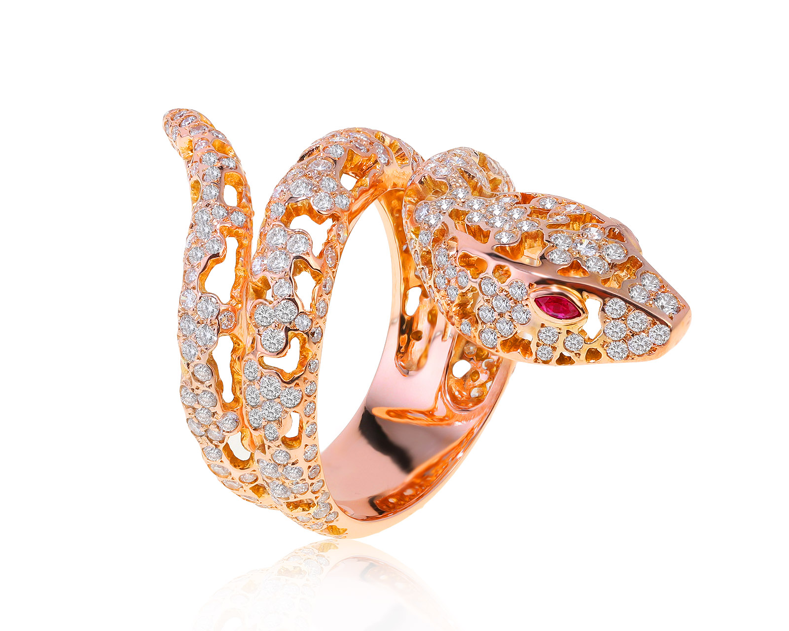 Женственное золотое кольцо с бриллиантами 2.31ct 021121/3