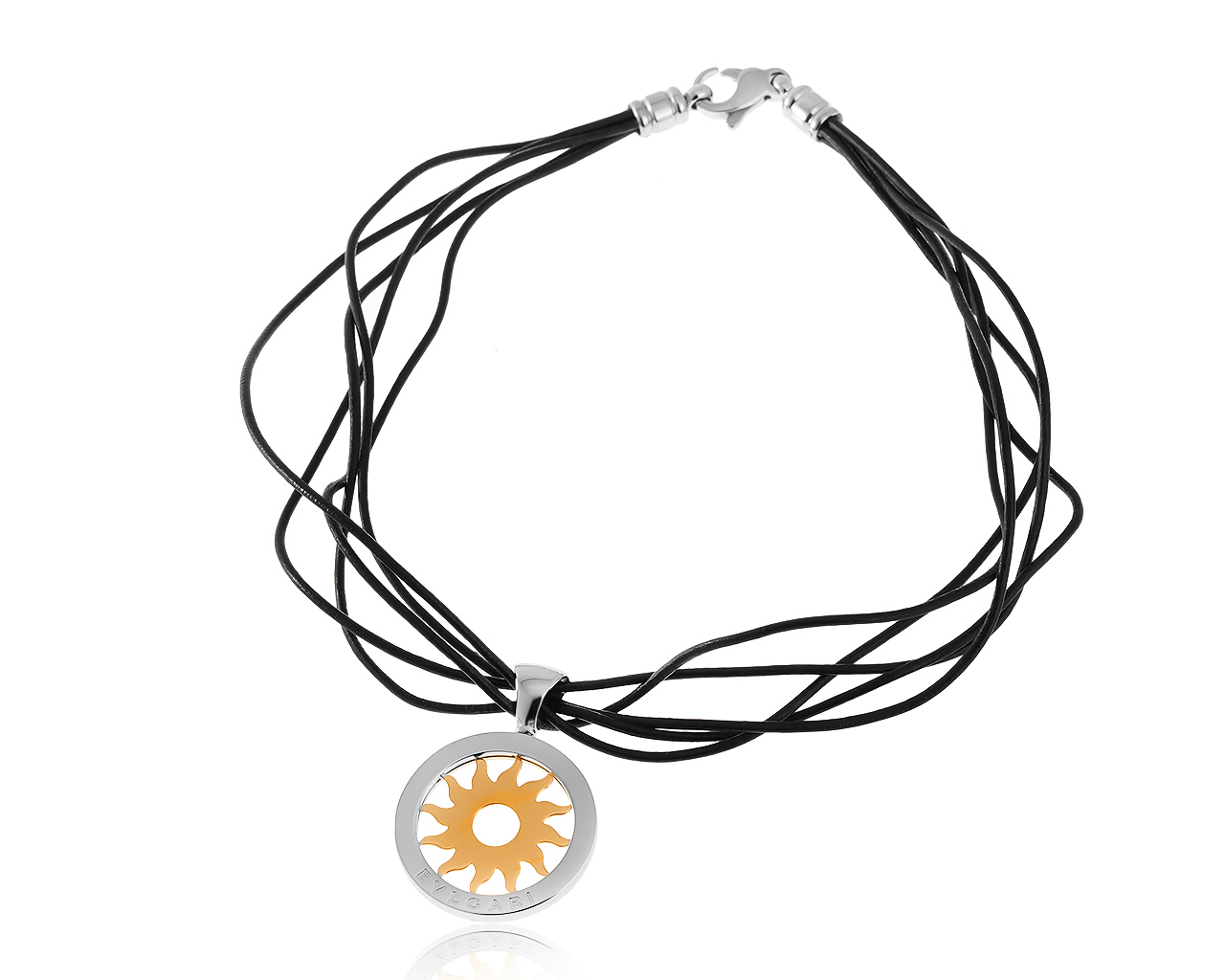 Оригинальный золотой кулон Bvlgari Tondo