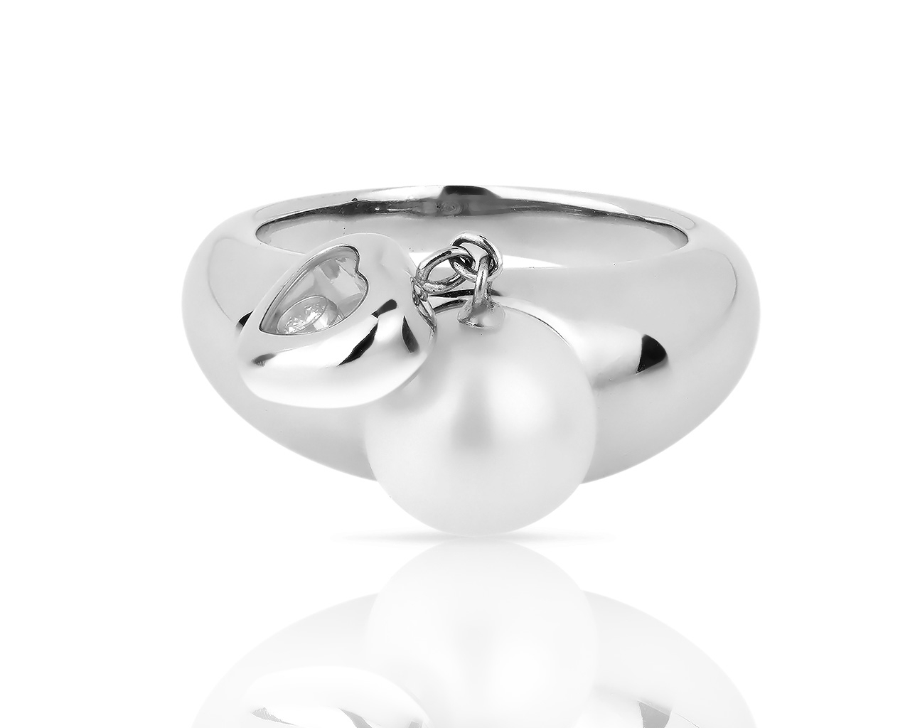 Золотое кольцо с жемчугом и бриллиантом Chopard 002700/00