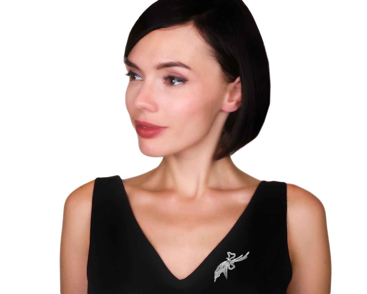 Прелестная золотая брошь с бриллиантами 2.22ct