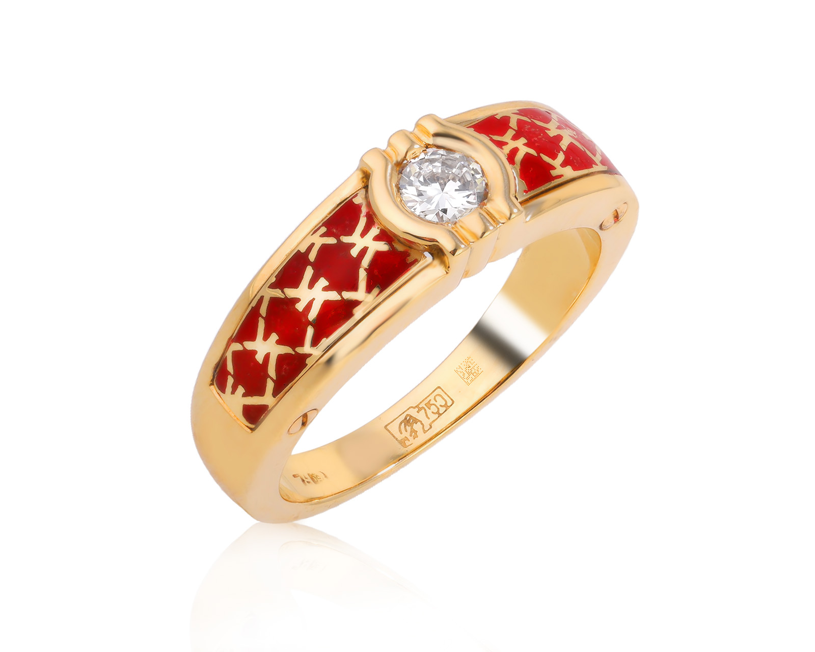 Оригинальное золотое кольцо с бриллиантом 0.20ct Korloff 161225/1