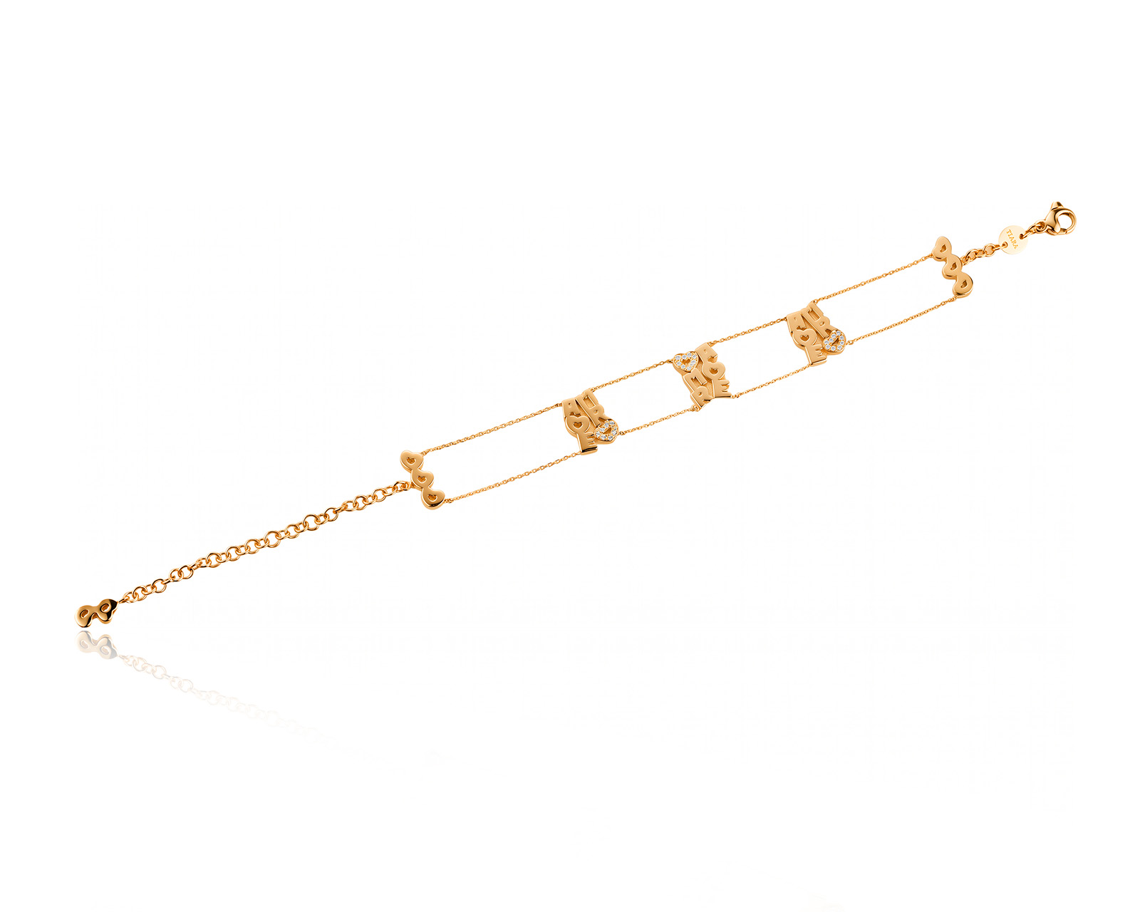 Оригинальный золотой браслет с бриллиантами 0.15ct Pasquale Bruni Amore 070826/2