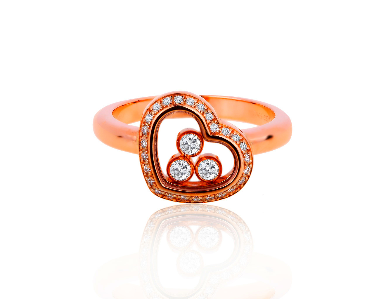 Оригинальное золотое кольцо с бриллиантами 0.27ct Chopard 270819/11