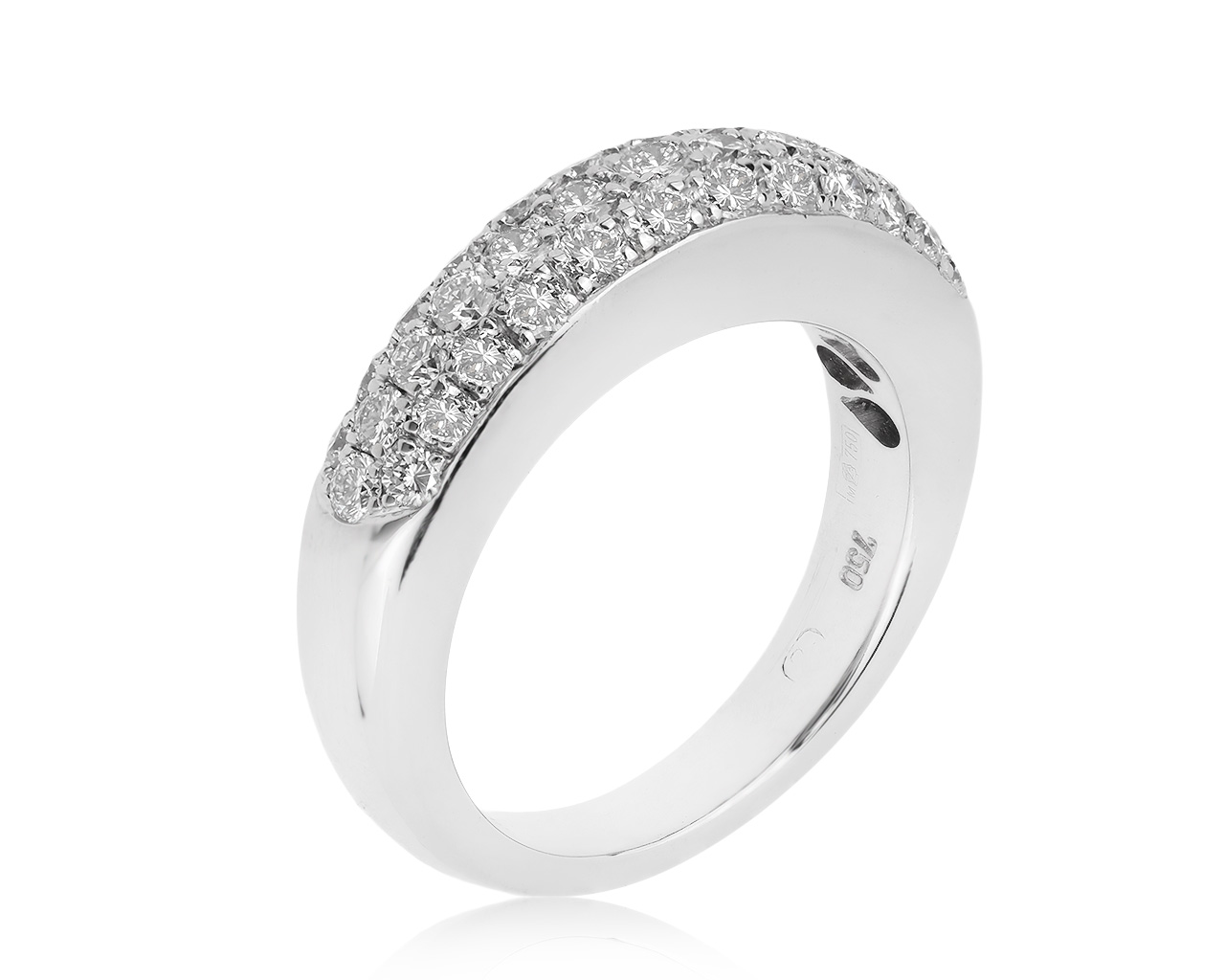 Шикарное золотое кольцо с бриллиантами 0.88ct 011020/11