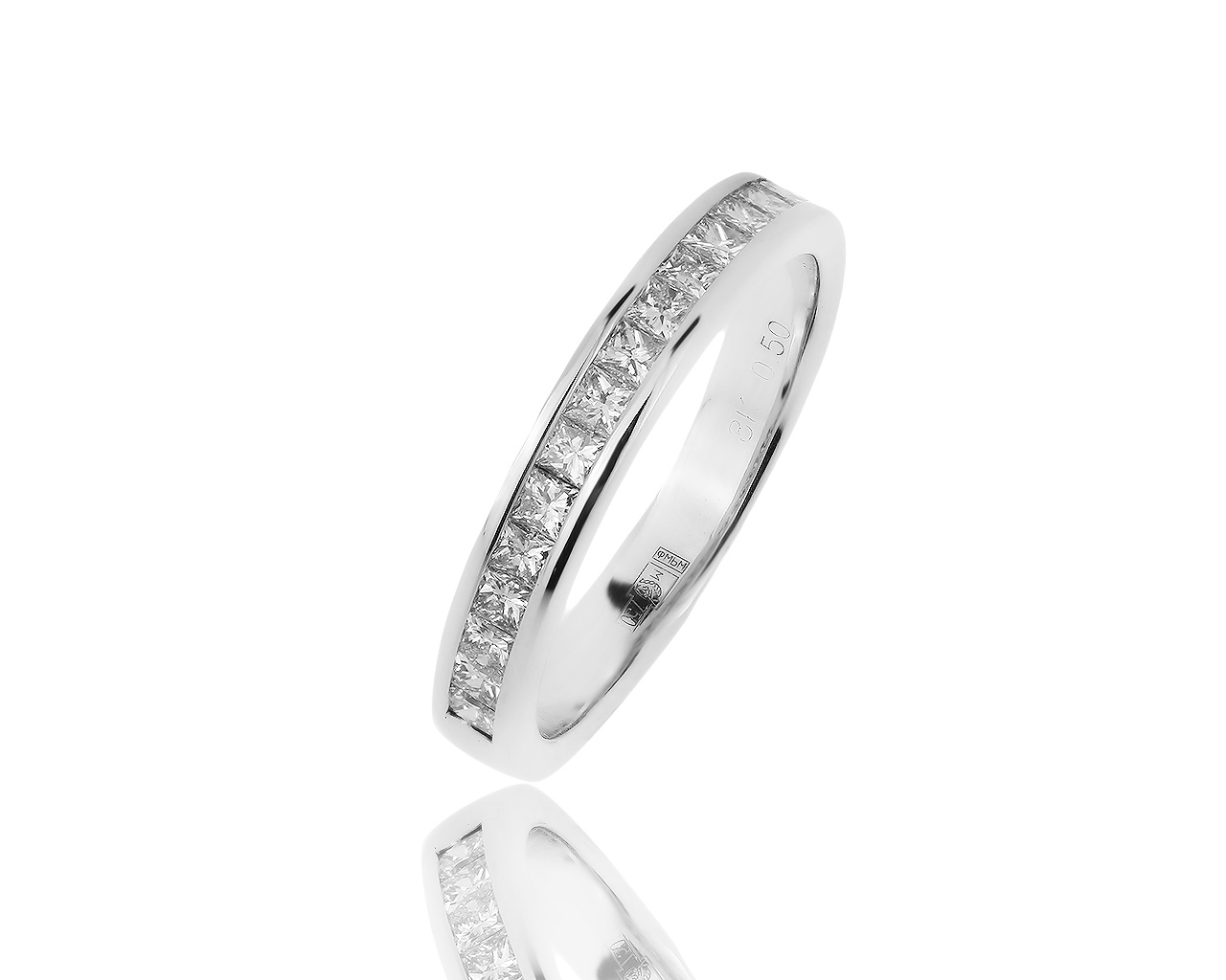 Классическое золотое кольцо с бриллиантами 0.50ct 180719/9