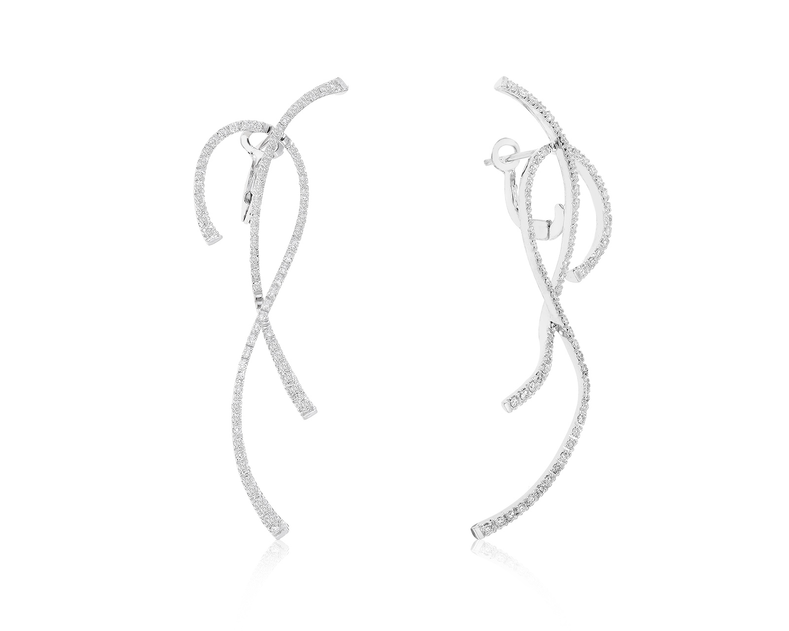 Оригинальные золотые серьги с бриллиантами 1.24ct Raima 291221/2