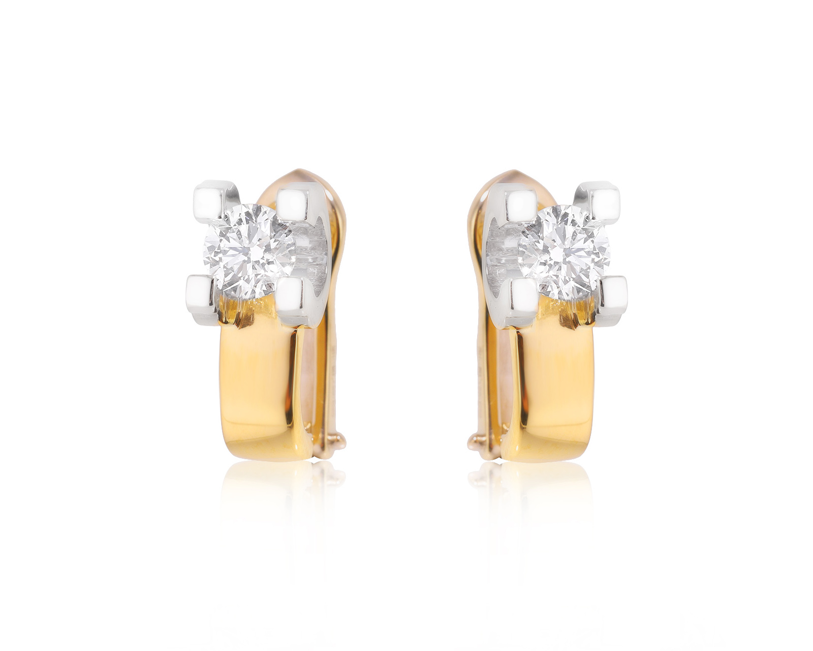 Оригинальные золотые серьги с бриллиантами 1.01ct Arte Diore 140225/22