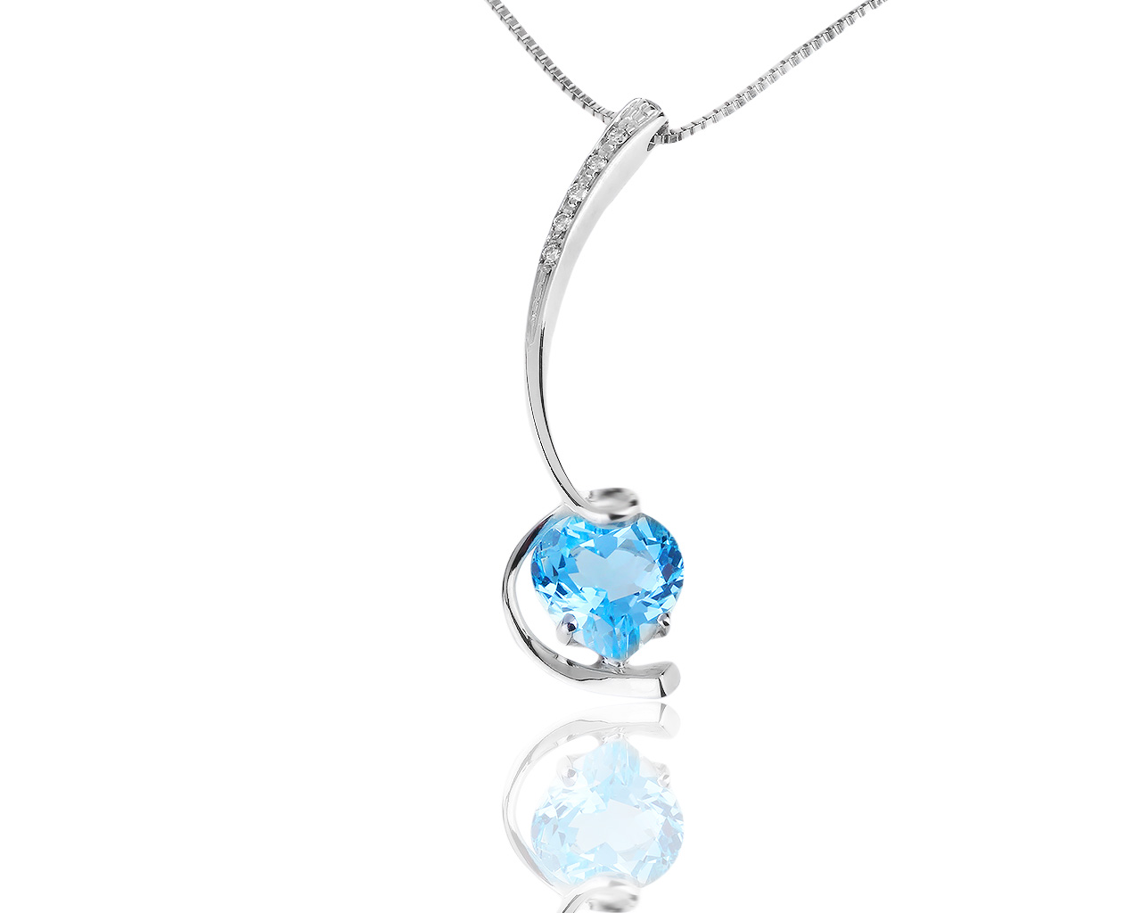 Итальянский золотой кулон с топазом 2.01ct 171219/7