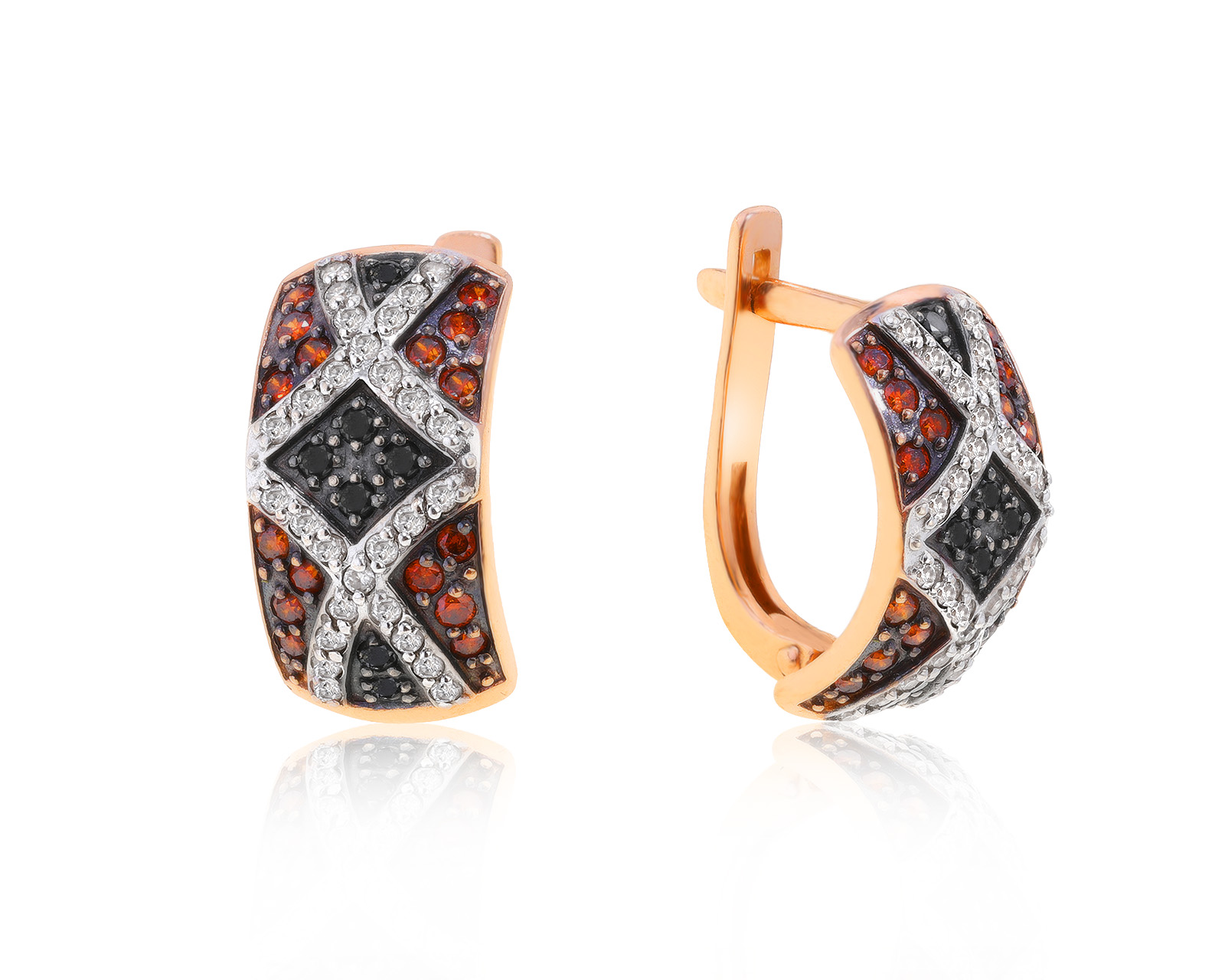 Прекрасные золотые серьги с бриллиантами 0.51ct 111217/2