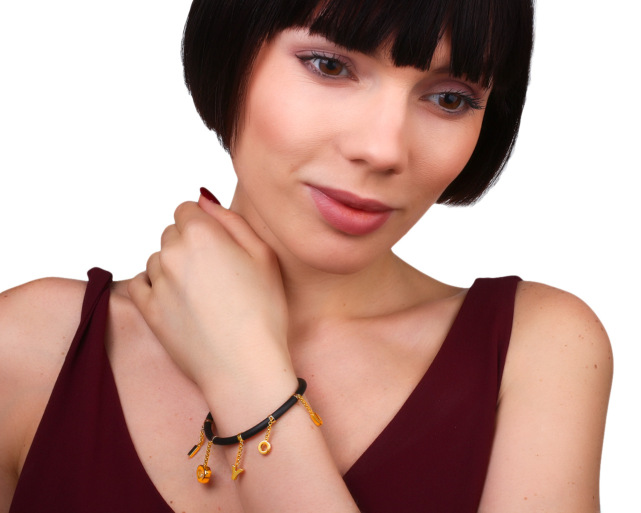 Прекрасный браслет с золотыми шармами Chopard Happy Diamonds