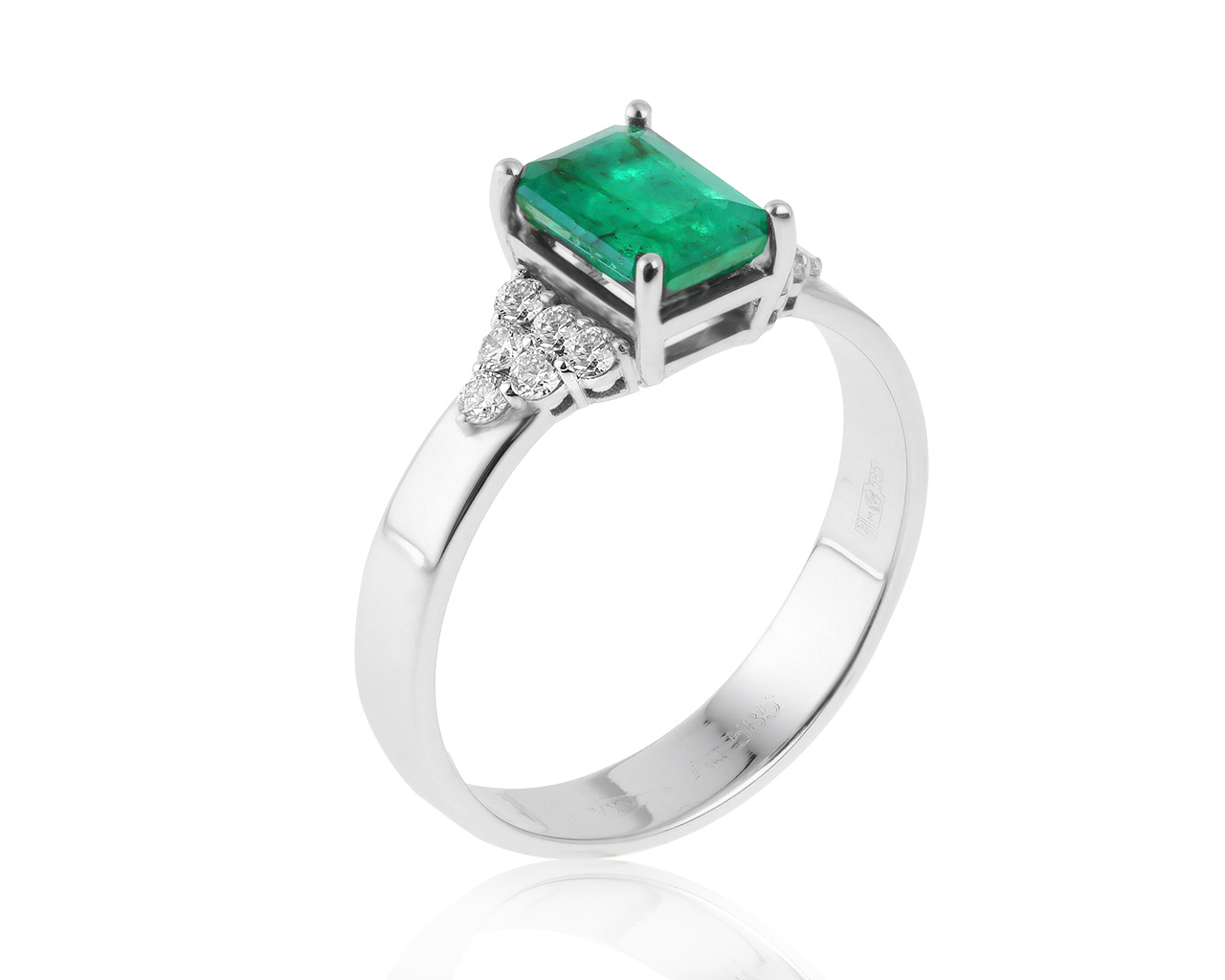 Превосходное золотое кольцо с изумрудом 1.32ct 180521/18