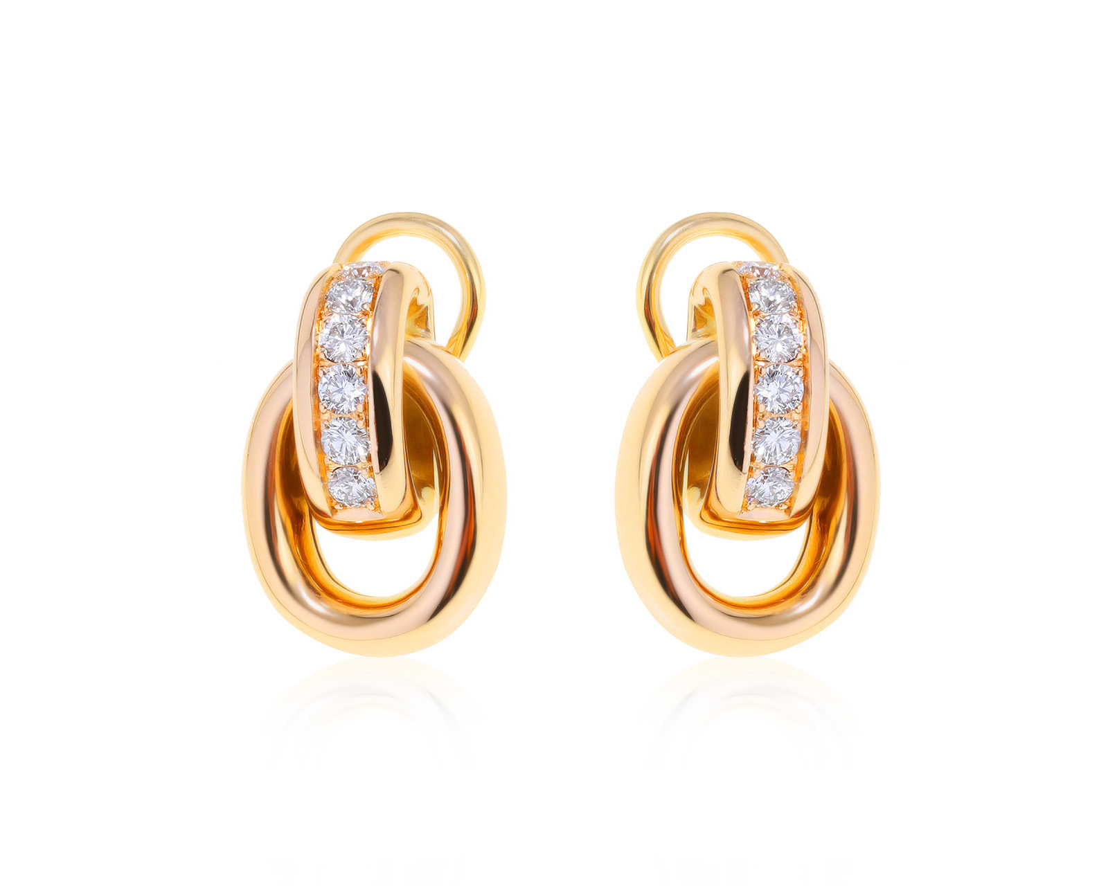 Оригинальные золотые серьги Chopard Les Chaines