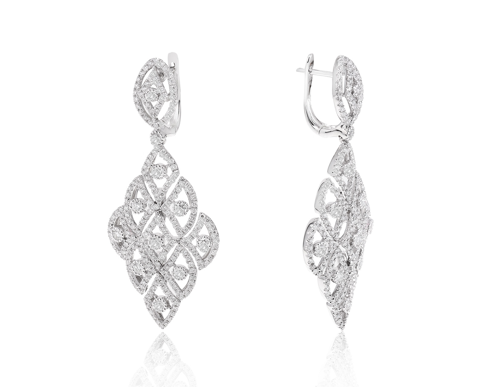 Золотые серьги с бриллиантами 2.74ct 040823/6