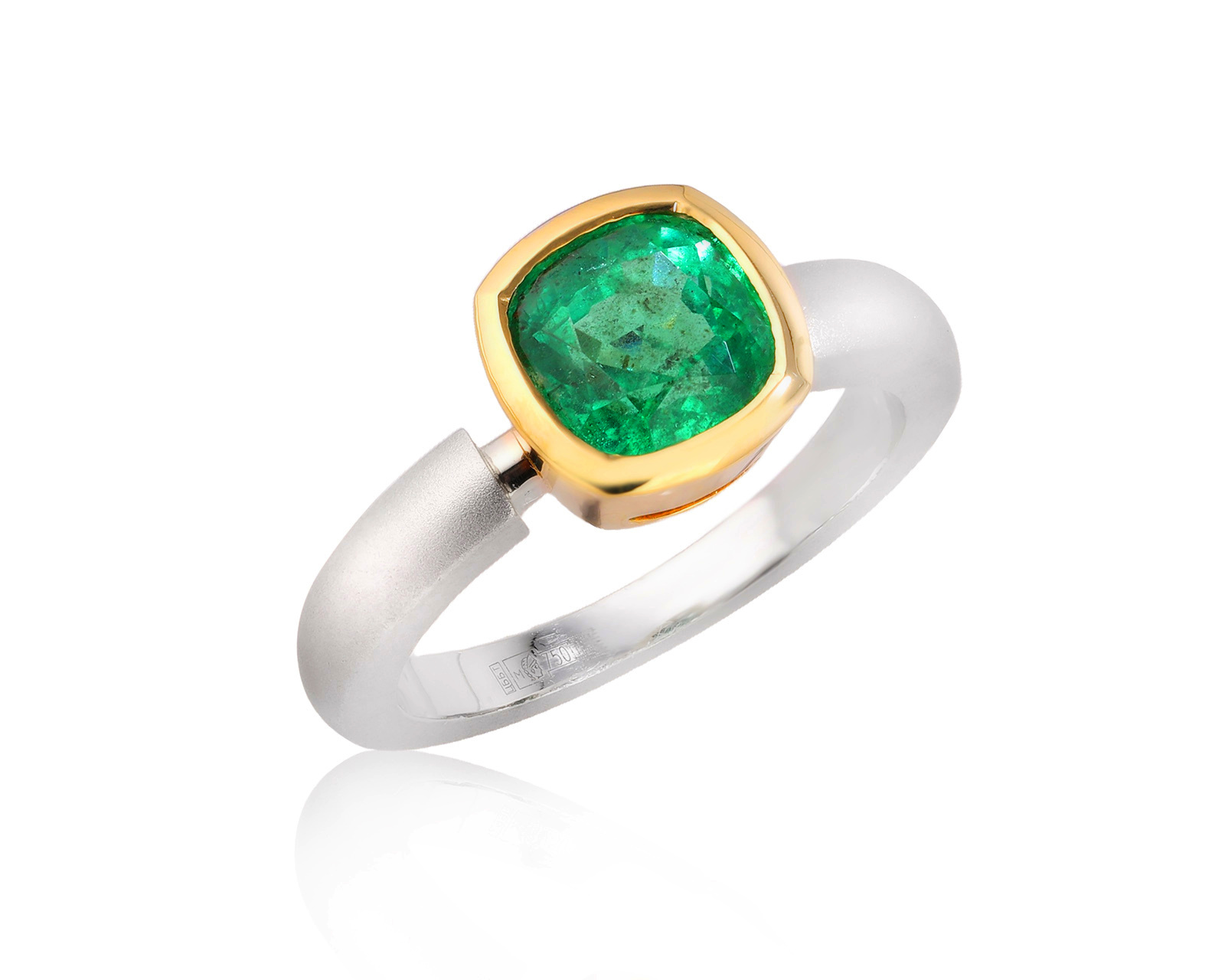 Золотое кольцо с изумрудом Замбия 1.82ct Evgeny Matveev 190226/Б270