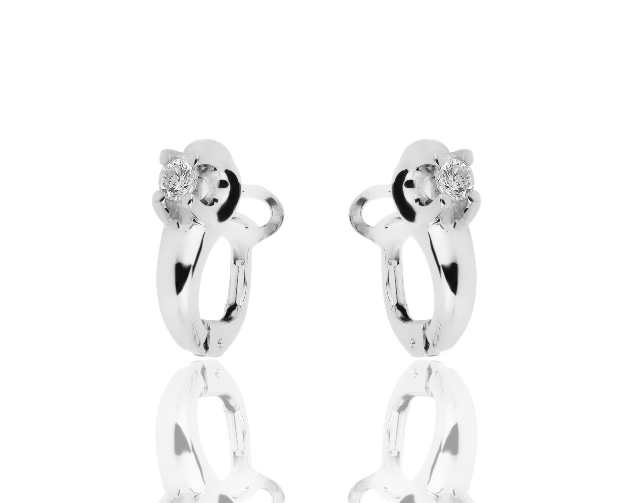 Итальянские золотые серьги с бриллиантами 0.27ct 260319/12 Итальянские золотые серьги с бриллиантами 0.27ct 260319/12