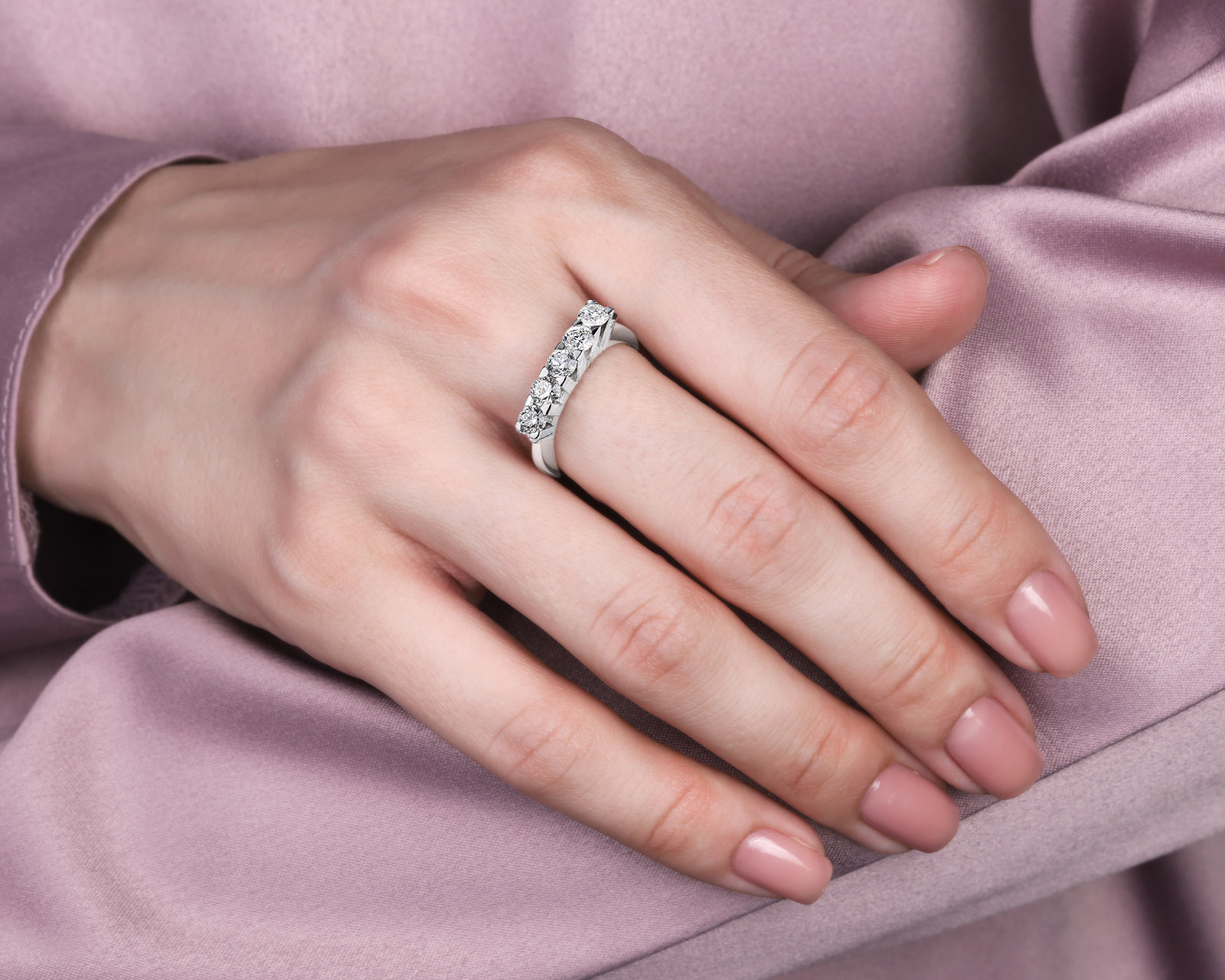 Золотое кольцо с бриллиантами 0.95ct