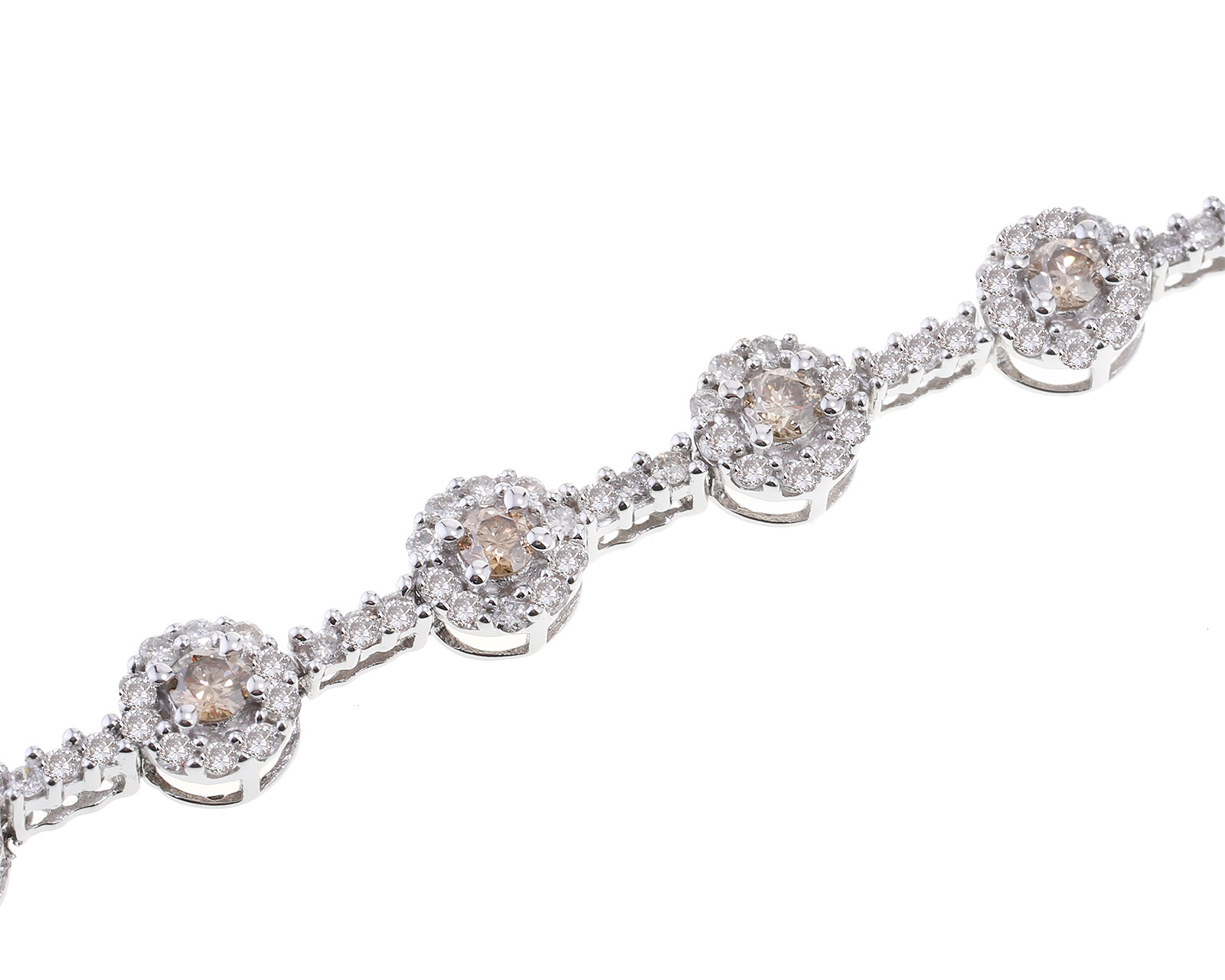 Потрясающий золотой браслет с бриллиантами 3.38ct