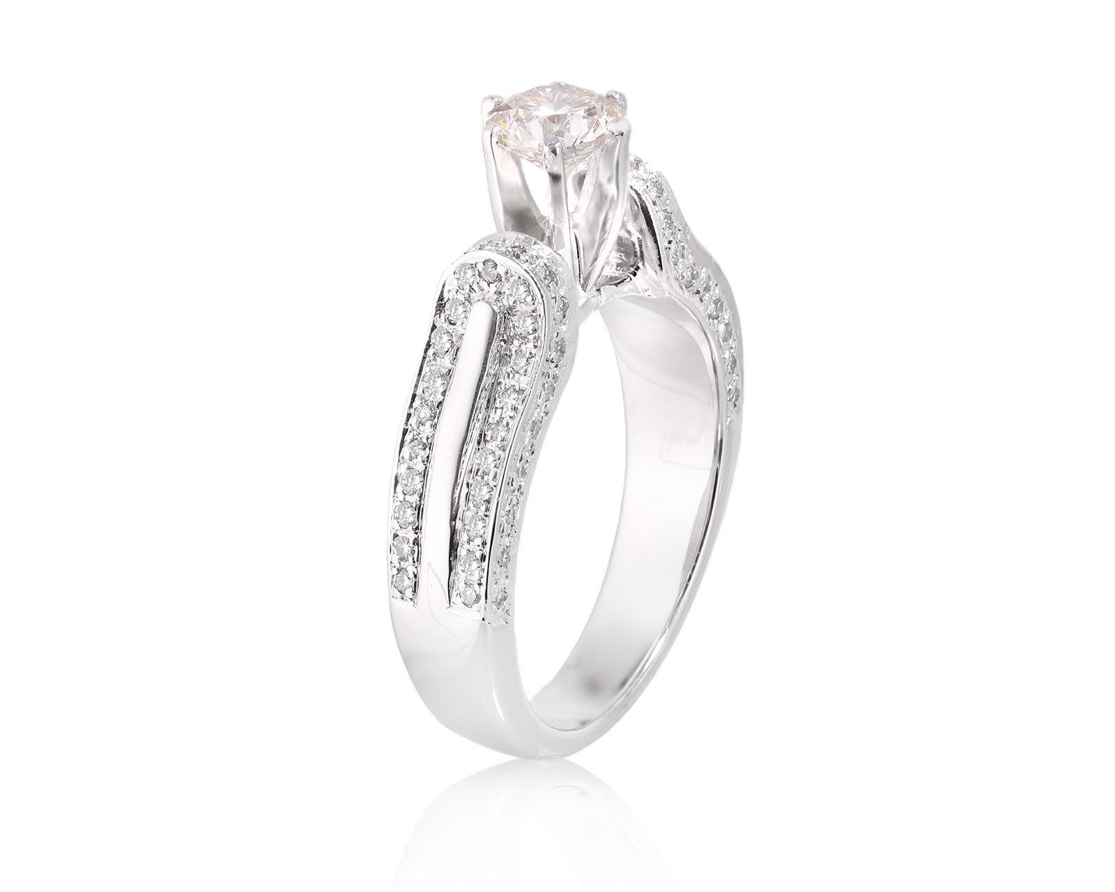 Золотое кольцо с бриллиантами 0.99ct