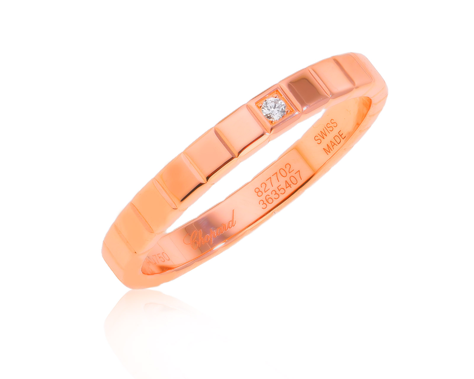 Оригинальное золотое кольцо Chopard Ice Cube