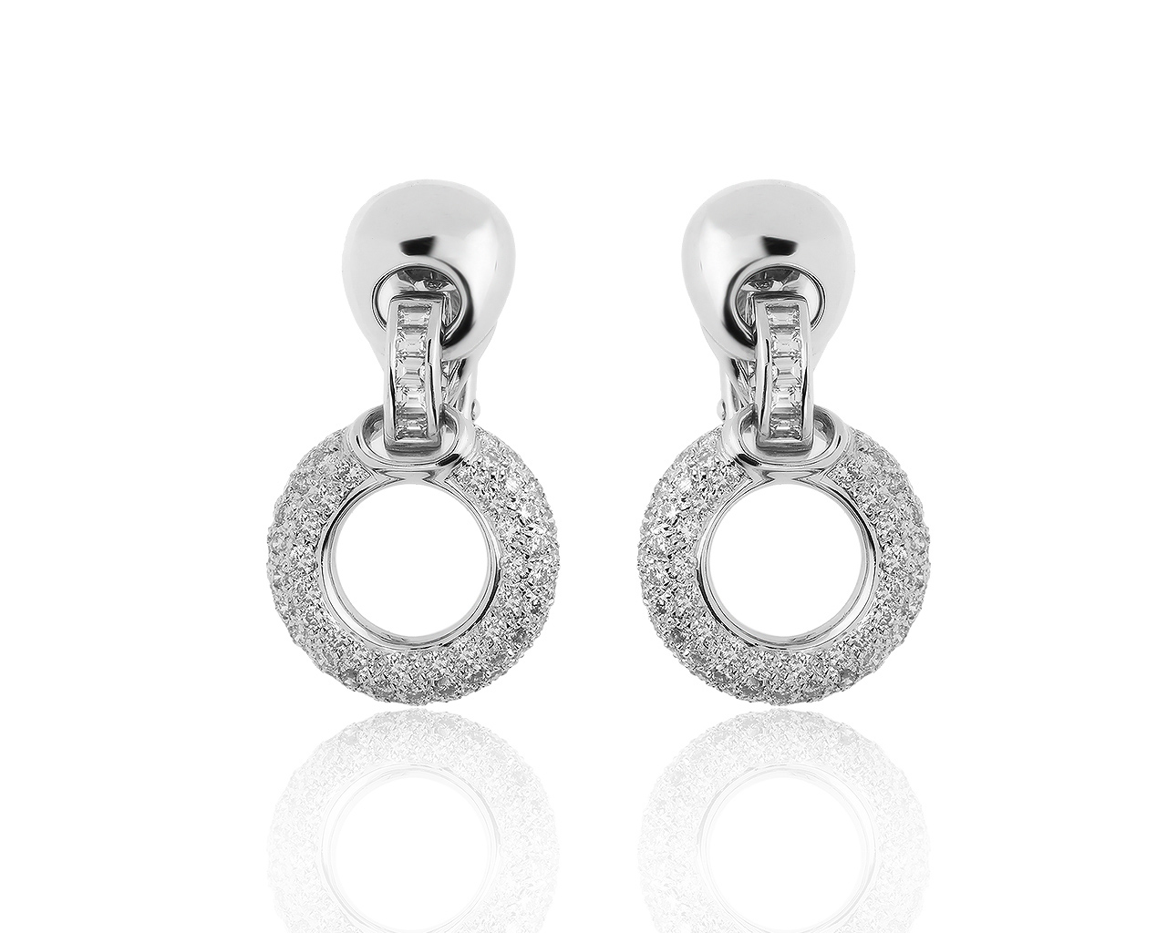 Оригинальные золотые серьги с бриллиантами 2.66ct Mouawad 250919/4 Оригинальные золотые серьги с бриллиантами 2.66ct Mouawad 250919/4